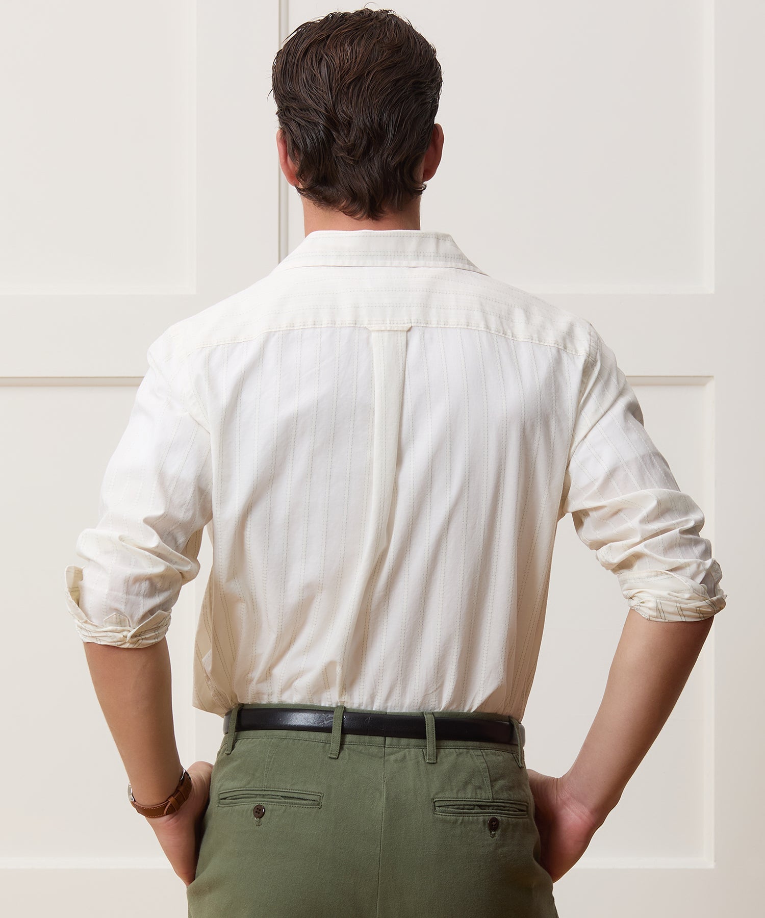Brushed Poplin Camp Collar Shirt