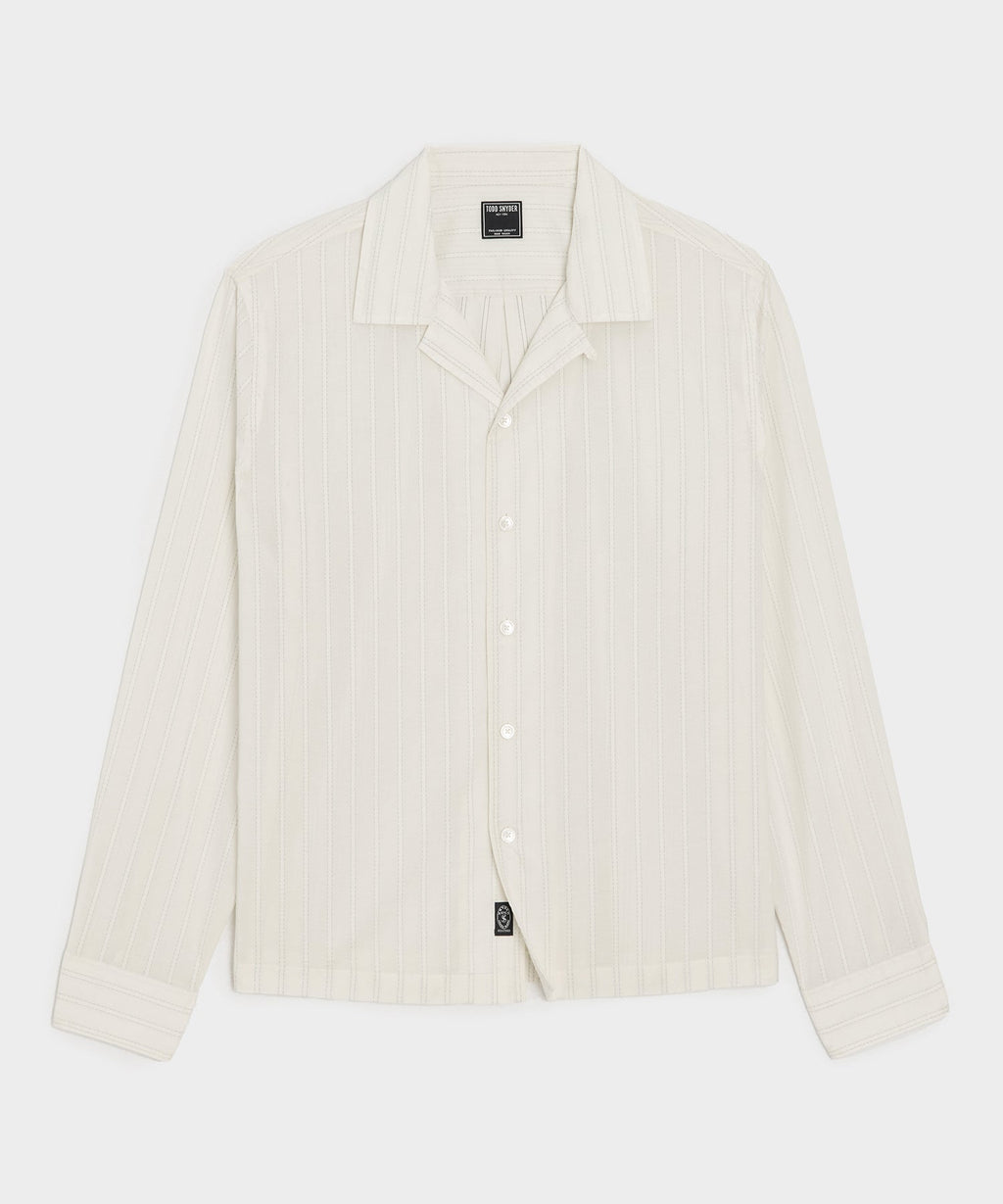 Brushed Poplin Camp Collar Shirt