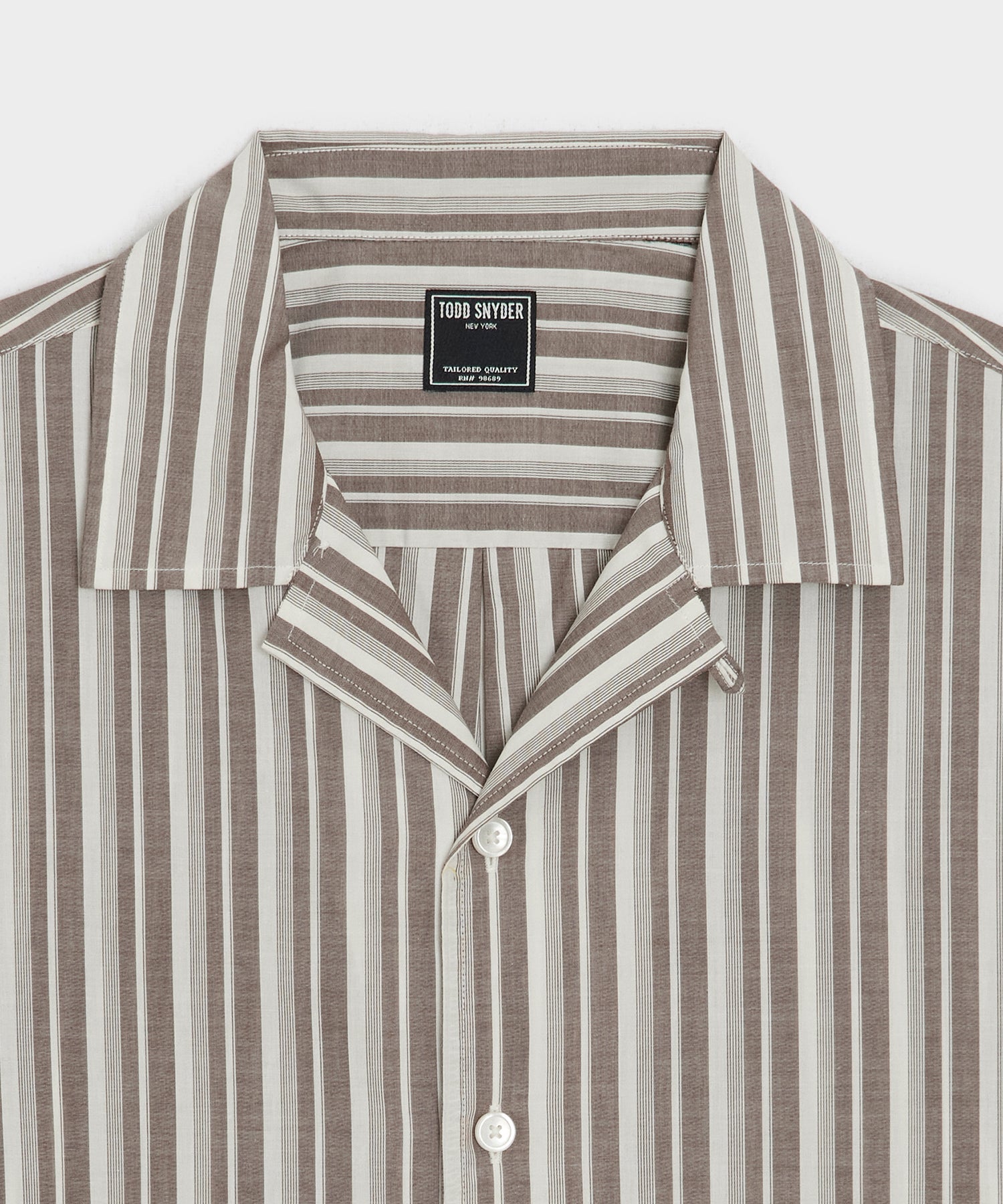 Brushed Poplin Camp Collar Shirt