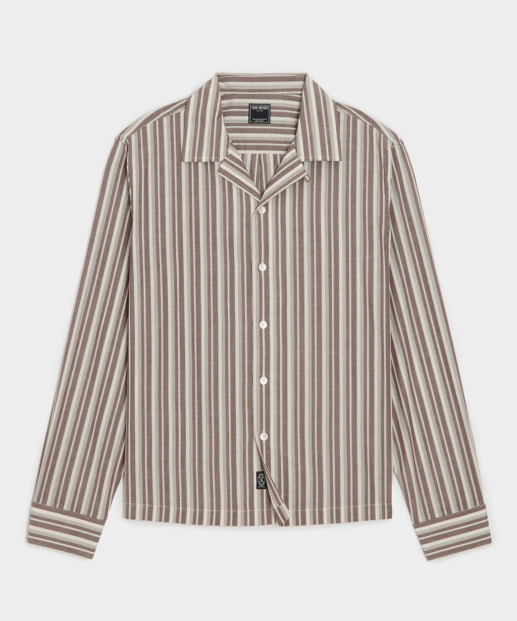 Brushed Poplin Camp Collar Shirt