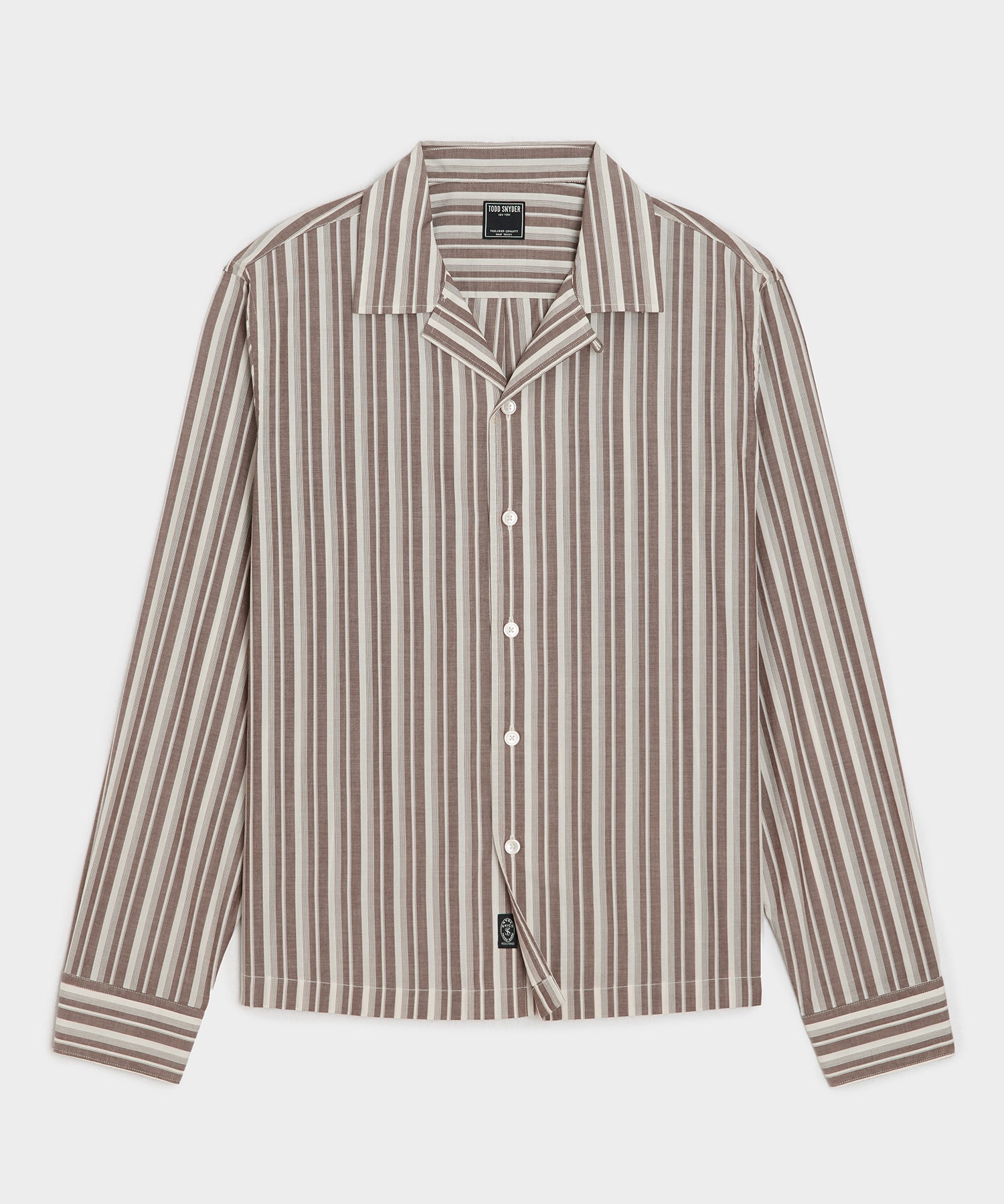 Brushed Poplin Camp Collar Shirt