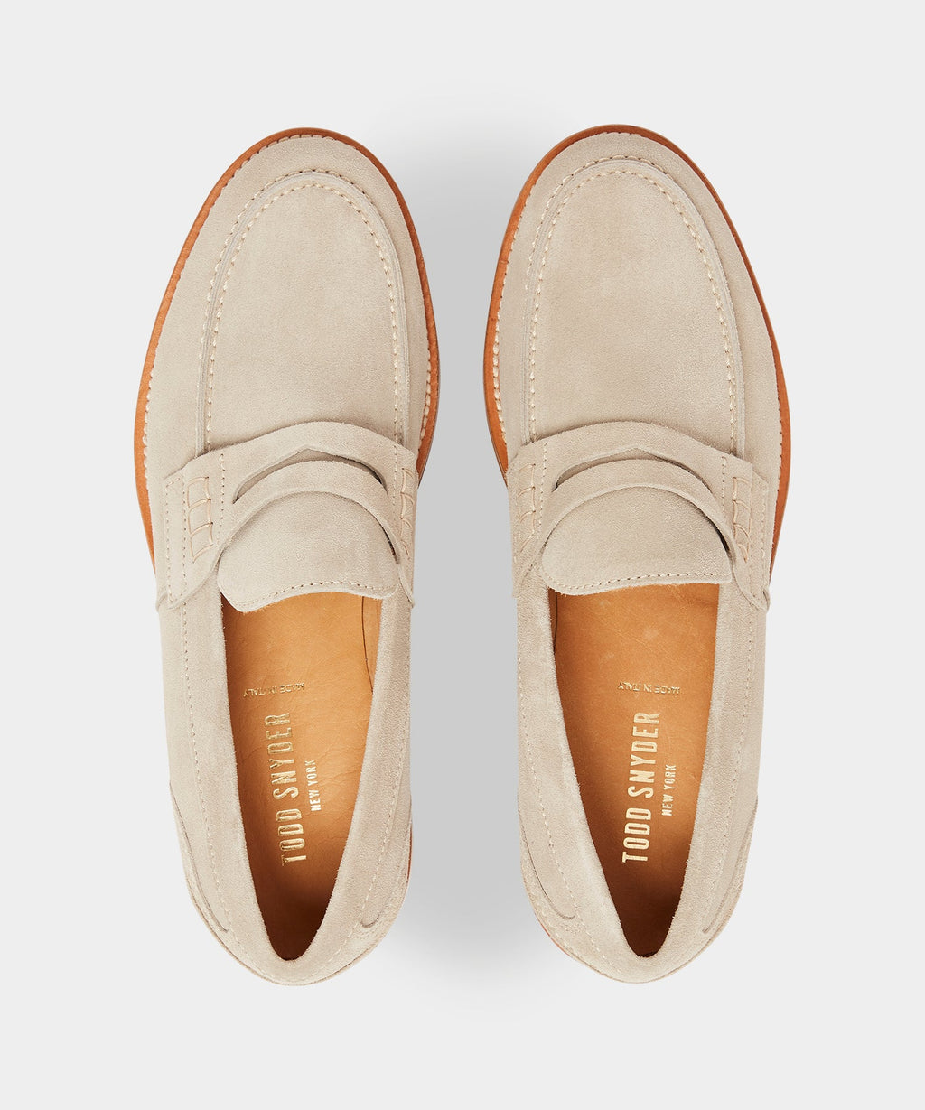 Italian Suede Penny Loafer