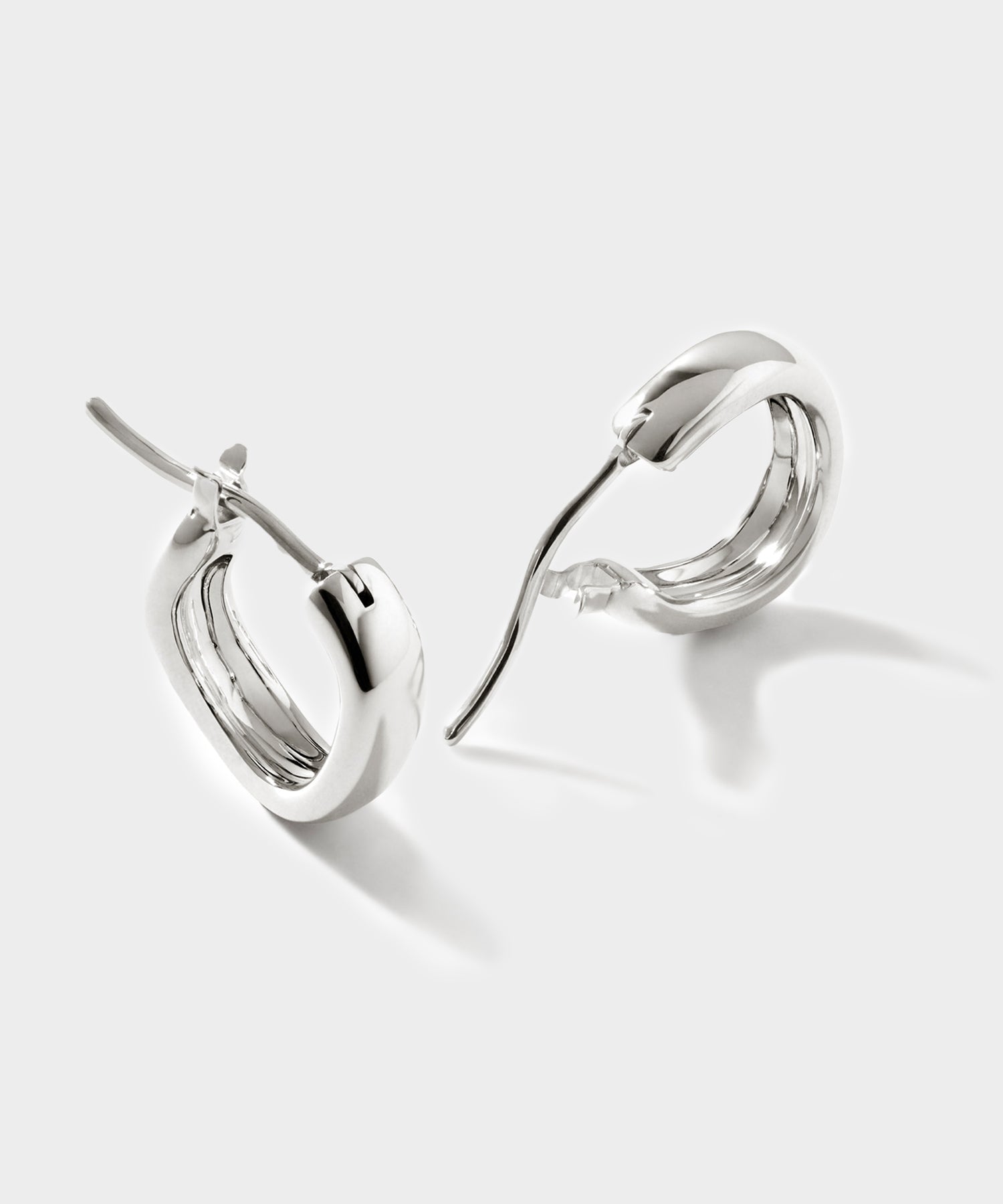 John Hardy Sterling Silver Surf Huggie Earring, 12MM