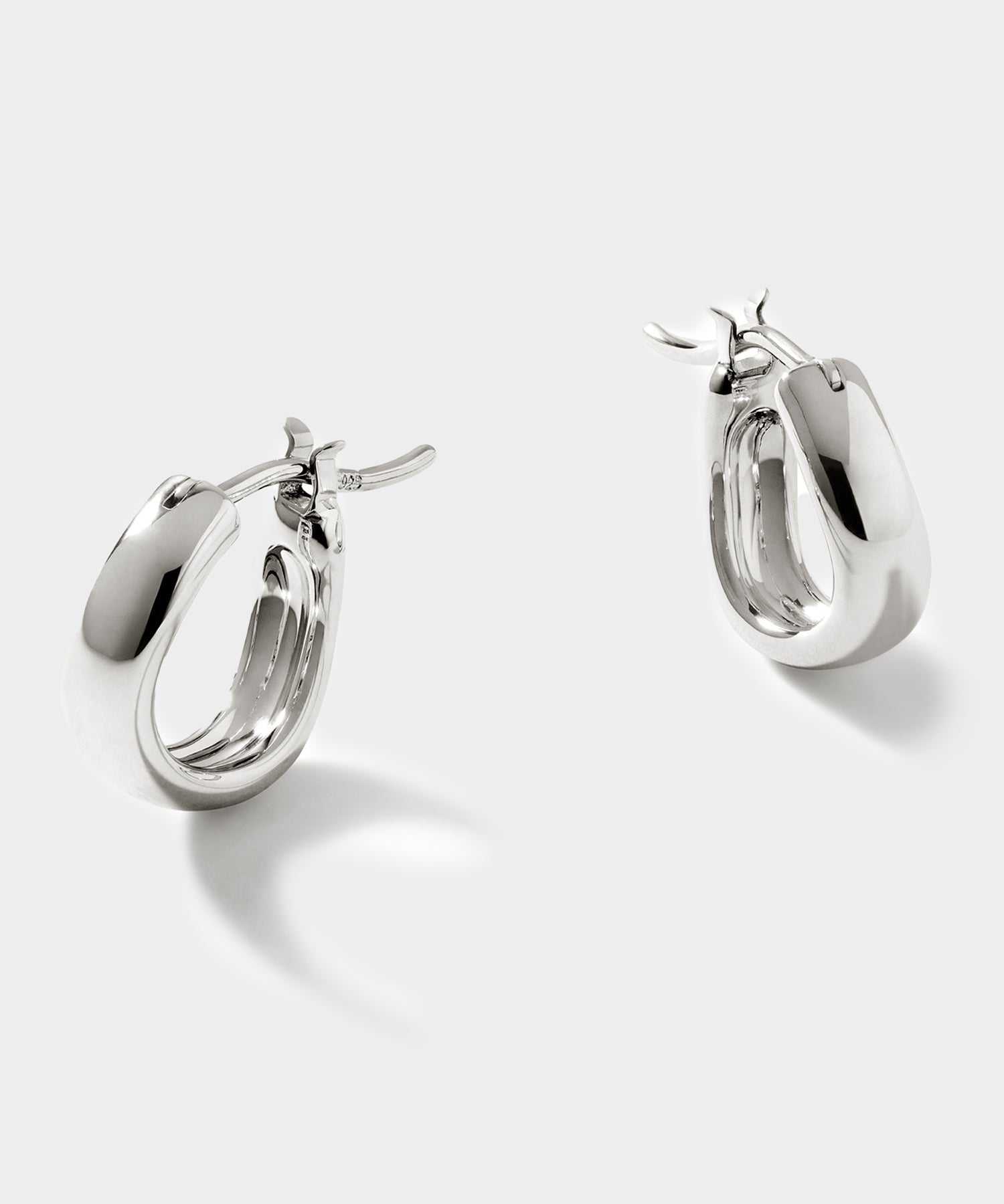 John Hardy Sterling Silver Surf Huggie Earring, 12MM
