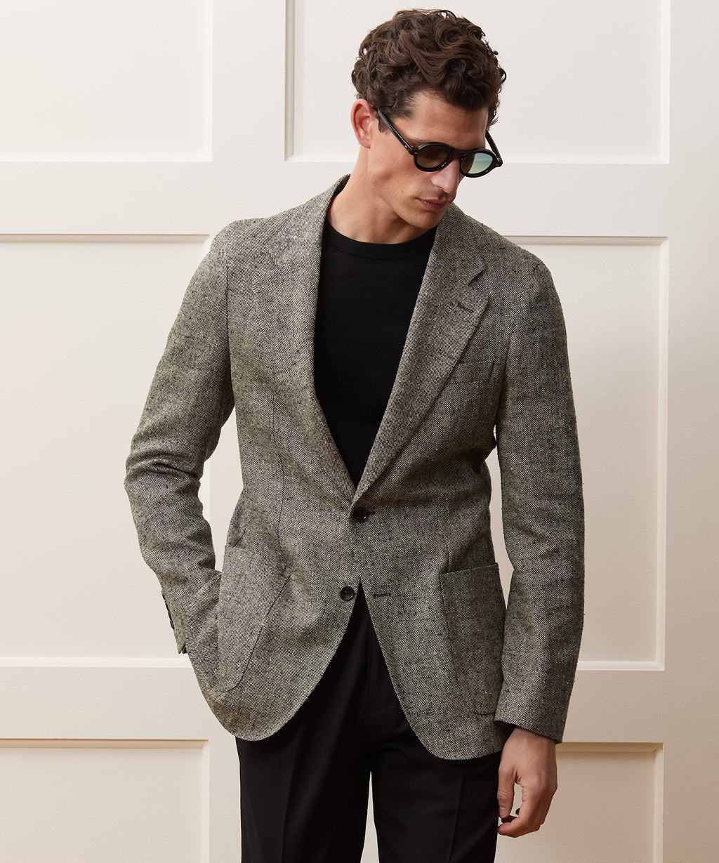 Italian Silk-Linen Donegal Sport Coat