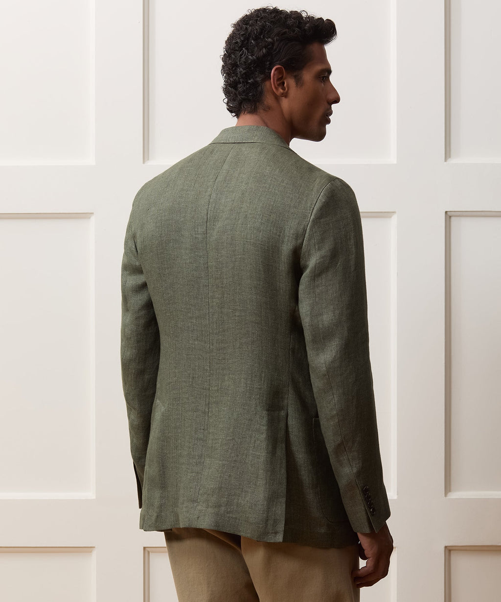 Italian Linen Herringbone Sport Coat