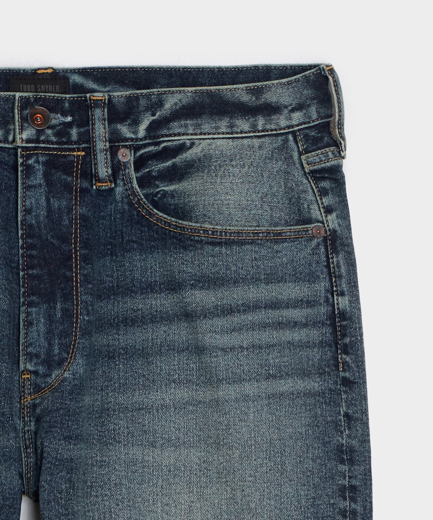 High-Rise Slim Stretch Jean in Vintage Knee