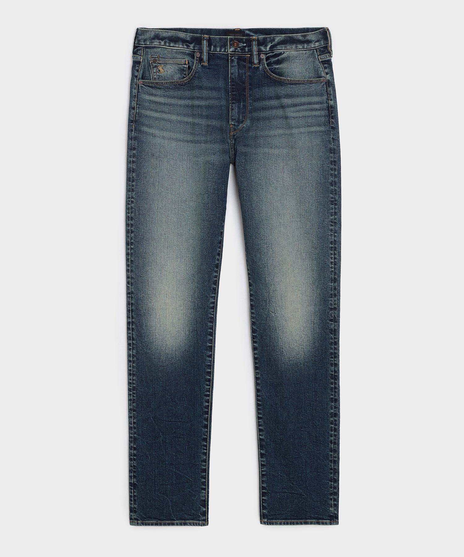 High-Rise Slim Stretch Jean in Vintage Knee