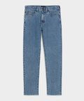 High-Rise Slim Stretch Jean in Washed Blue