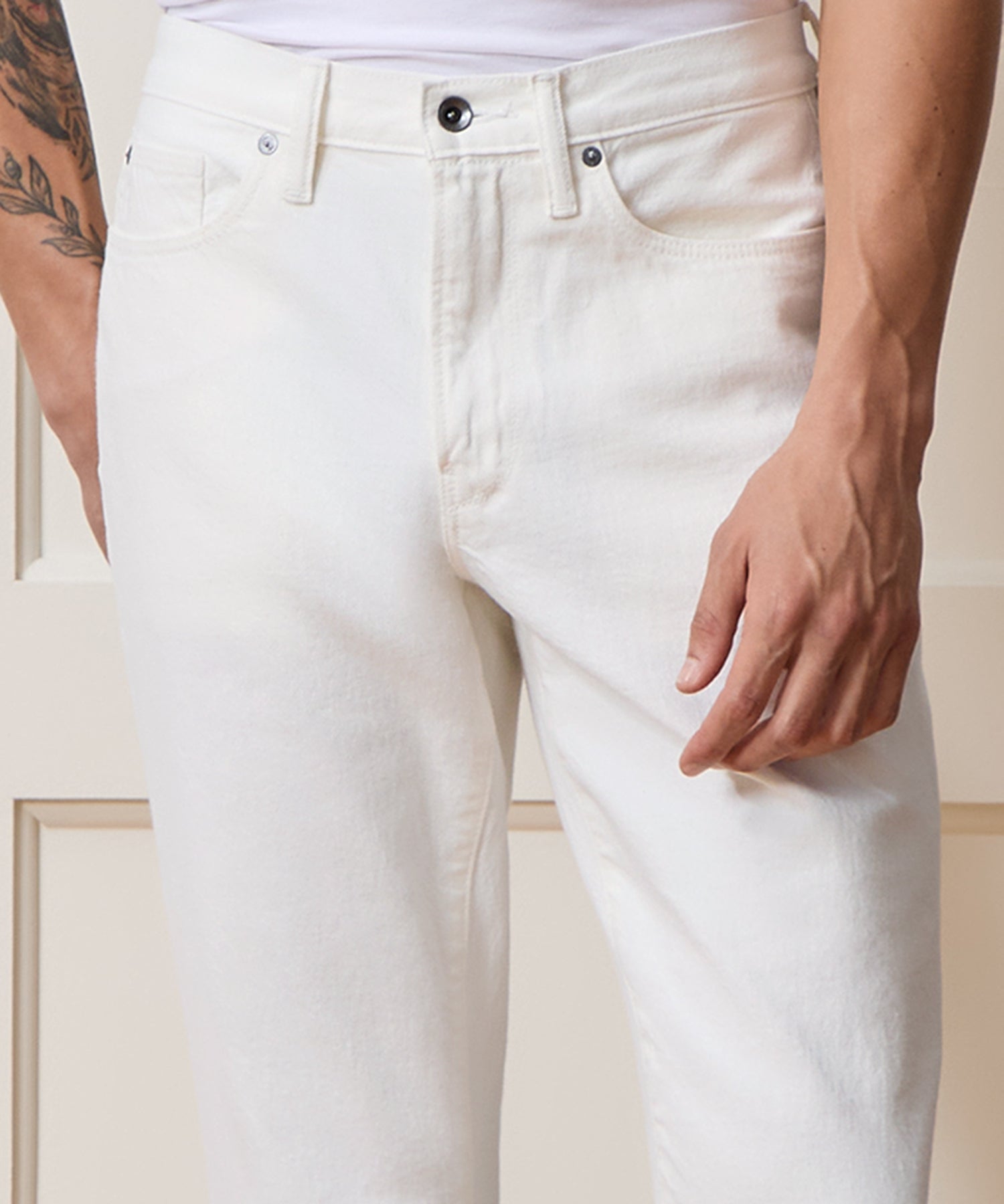 Western Jean in White