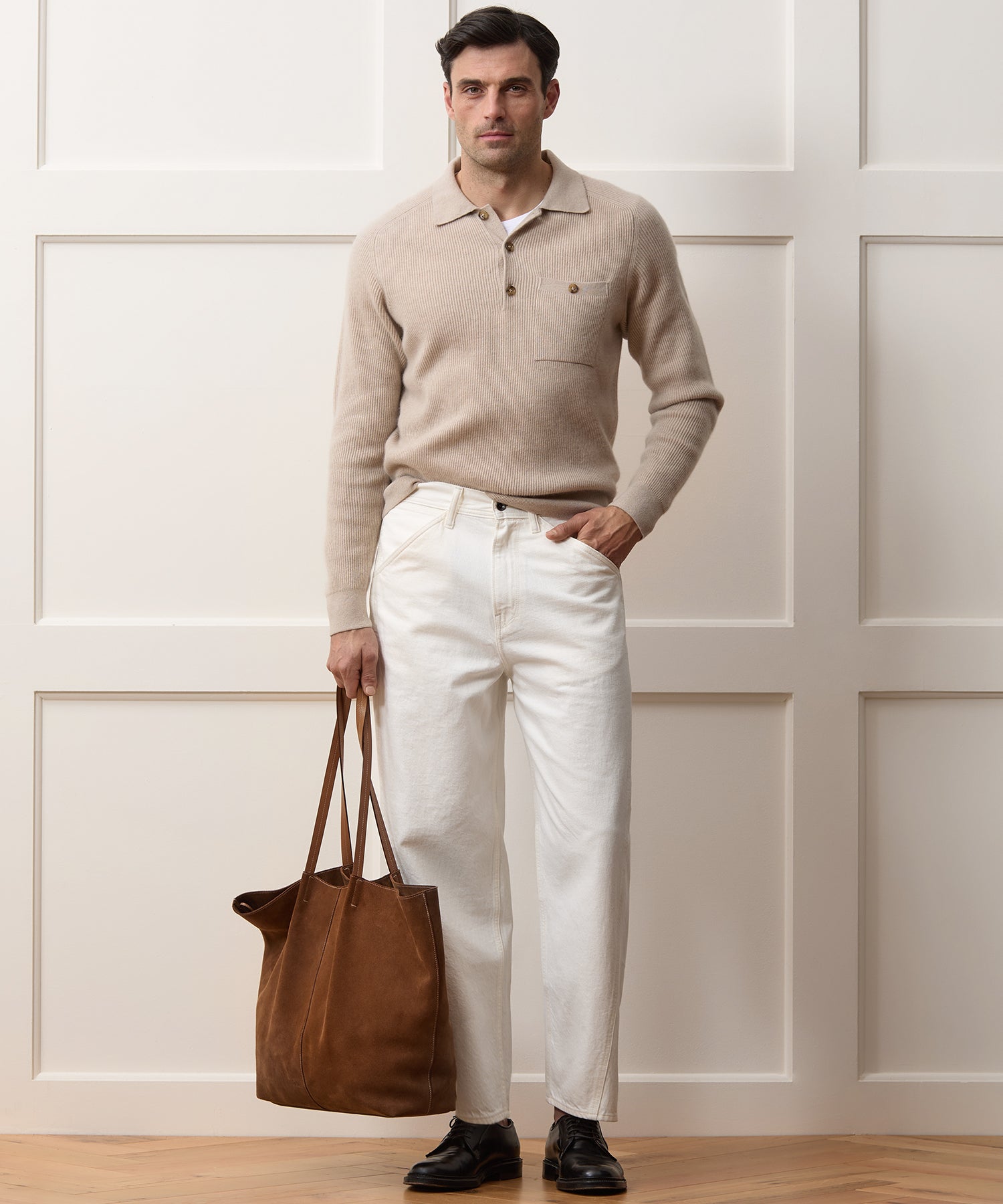 Relaxed Barrel Jean in White