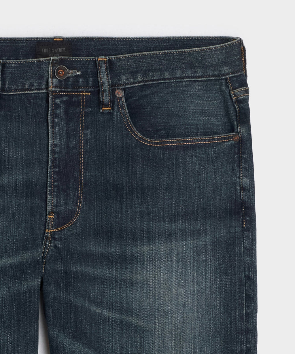 Straight Fit Jean In Slub Worn Wash