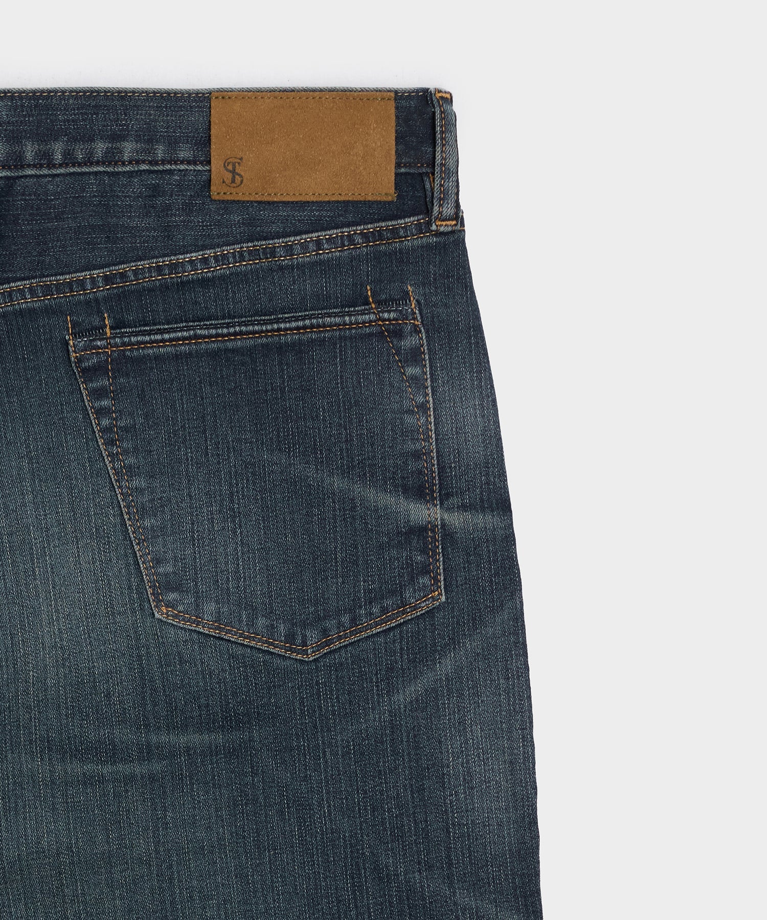 Straight Fit Jean In Slub Worn Wash
