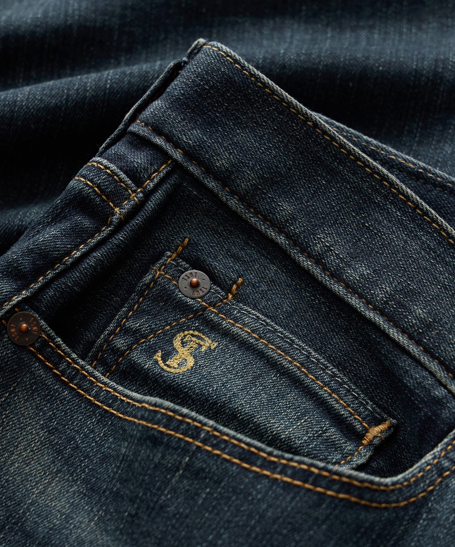 Straight Fit Jean In Slub Worn Wash