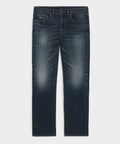 Straight Fit Jean In Slub Worn Wash
