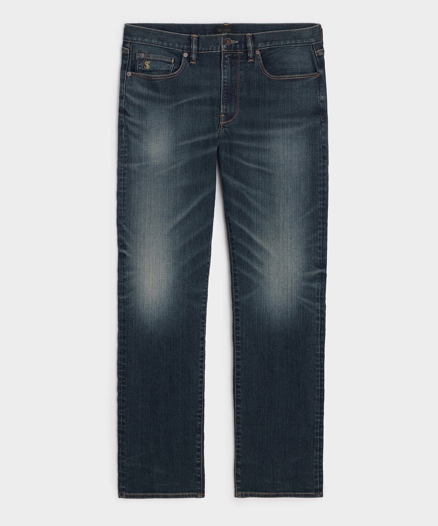 Straight Fit Jean In Slub Worn Wash