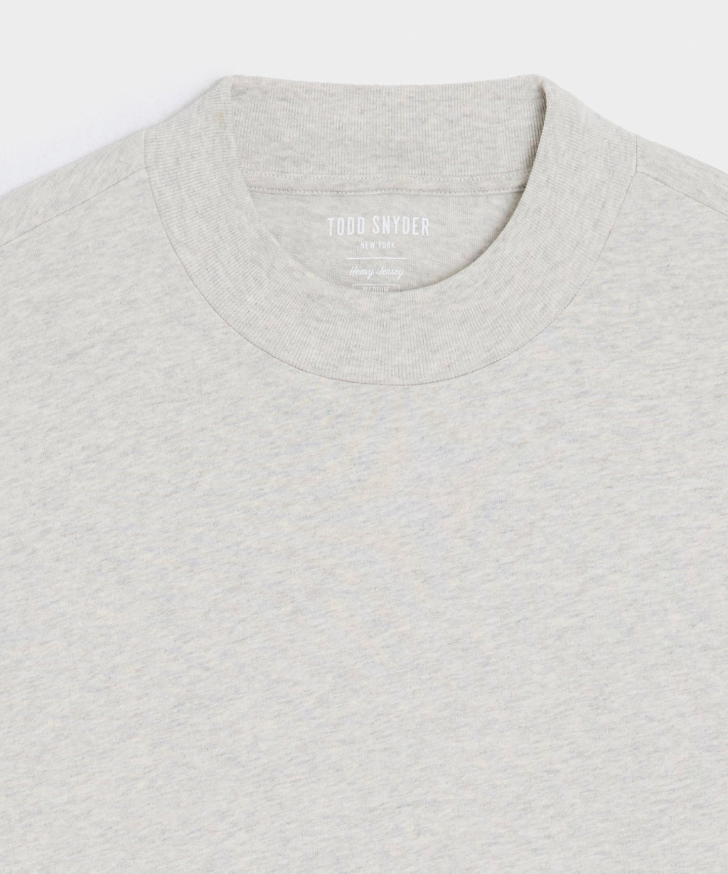 Boxy Jersey Mockneck Tee
