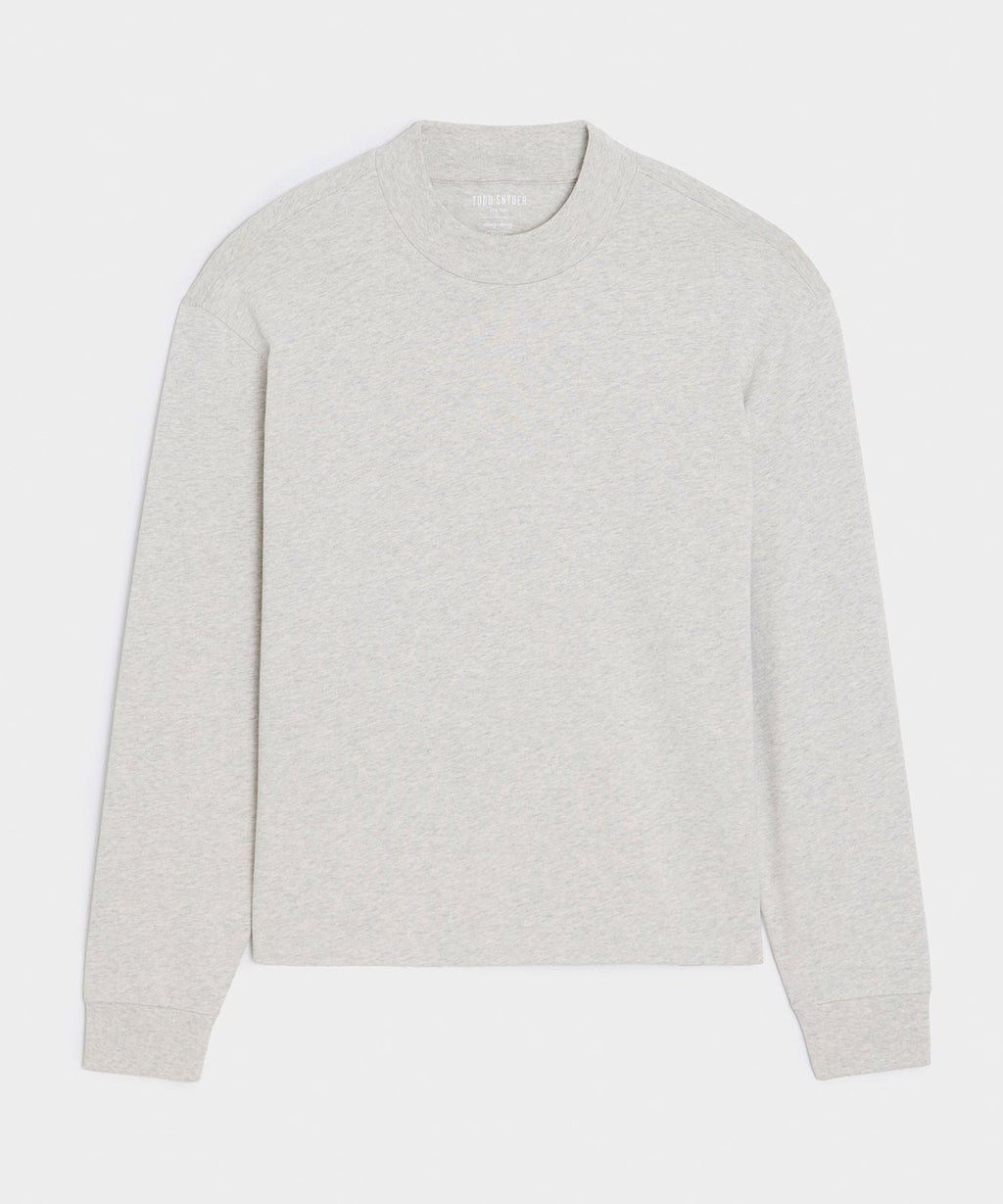 Boxy Jersey Mockneck Tee