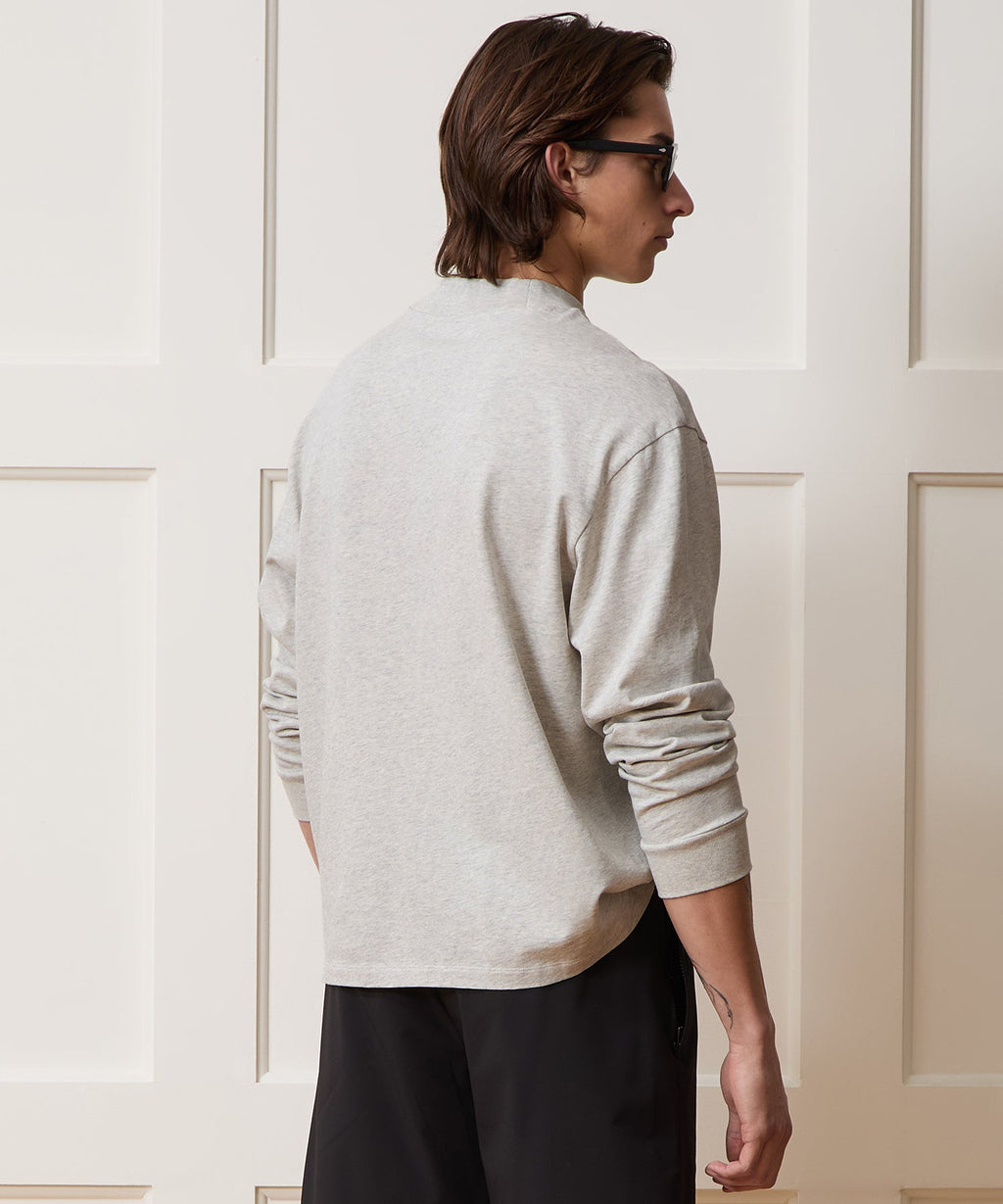 Boxy Jersey Mockneck Tee