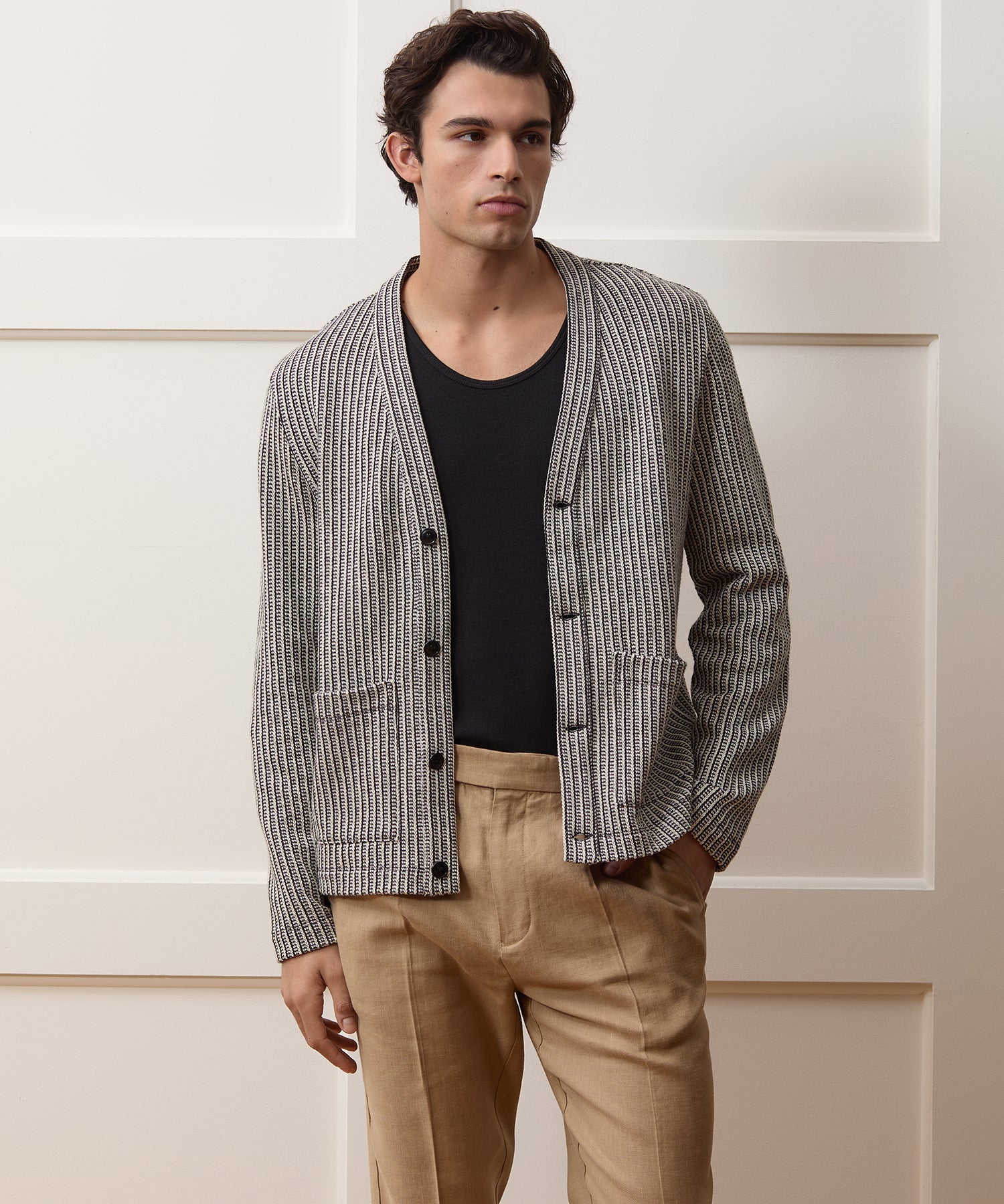 Ribbed Cotton Cardigan