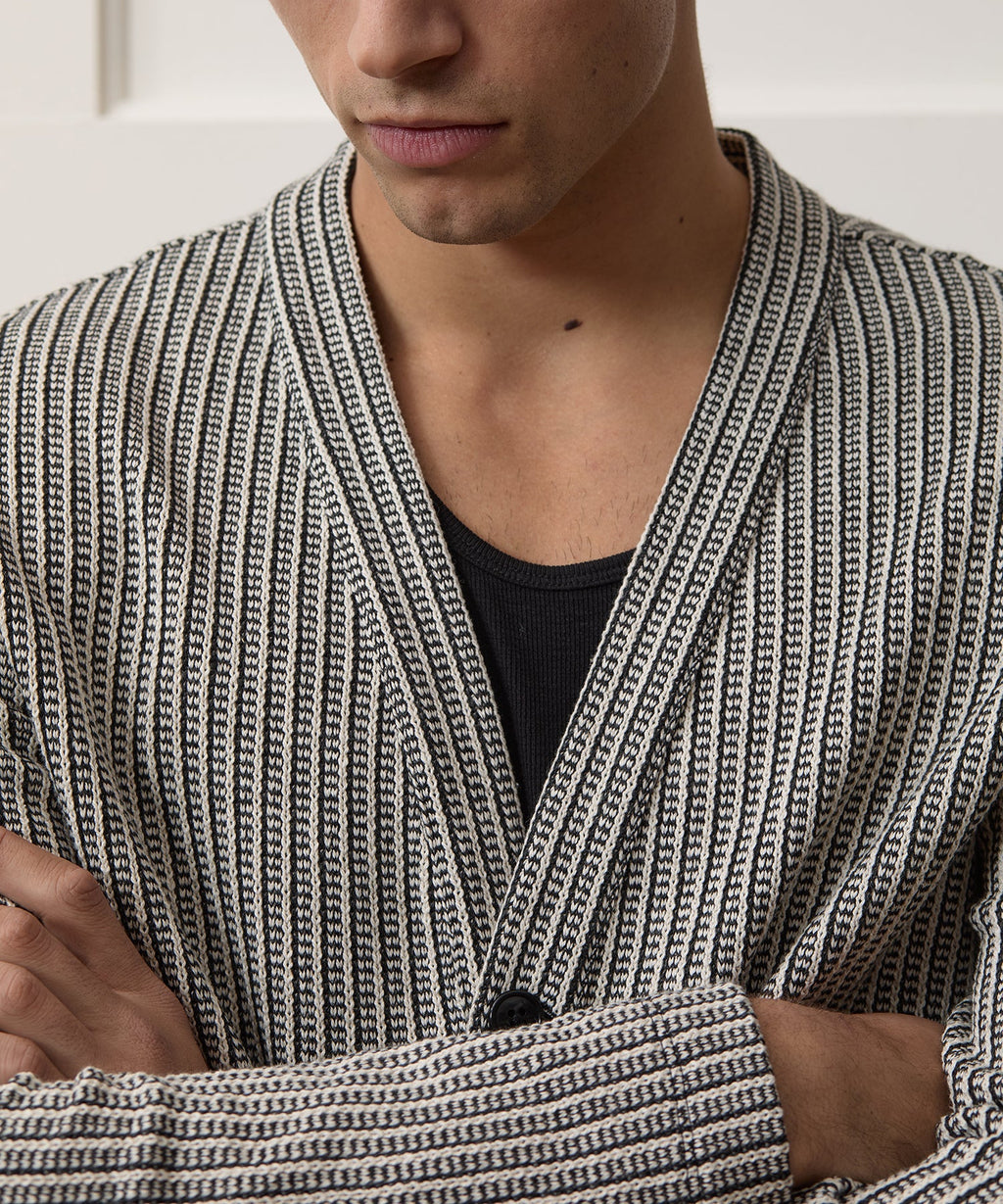 Ribbed Cotton Cardigan