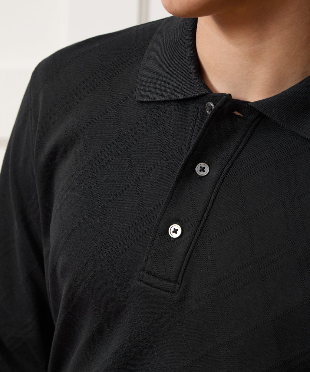 Cotton Jacquard Polo