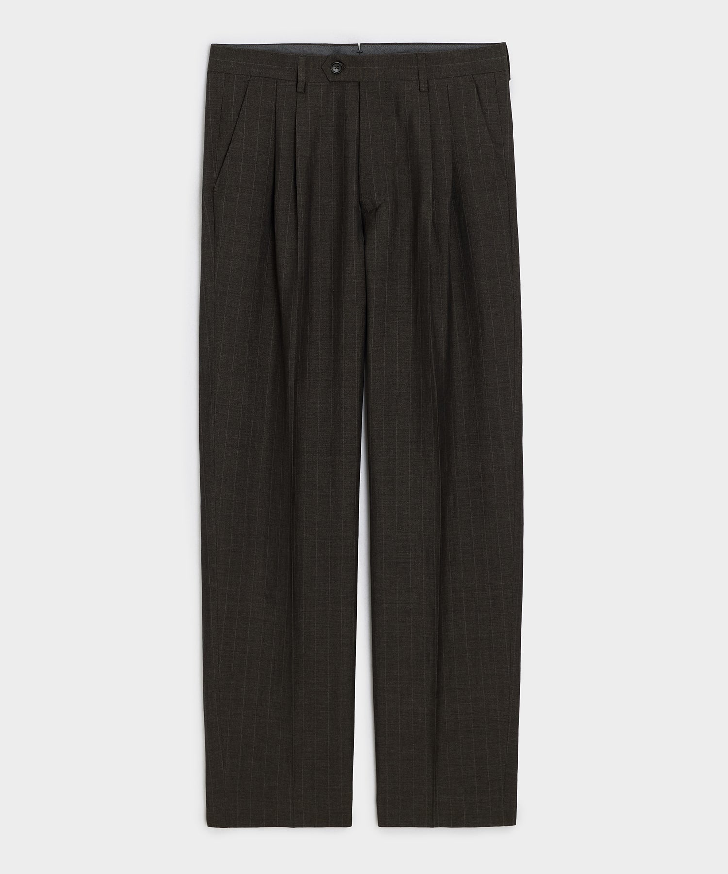 Italian Wool-Linen Pinstripe Wythe Trouser