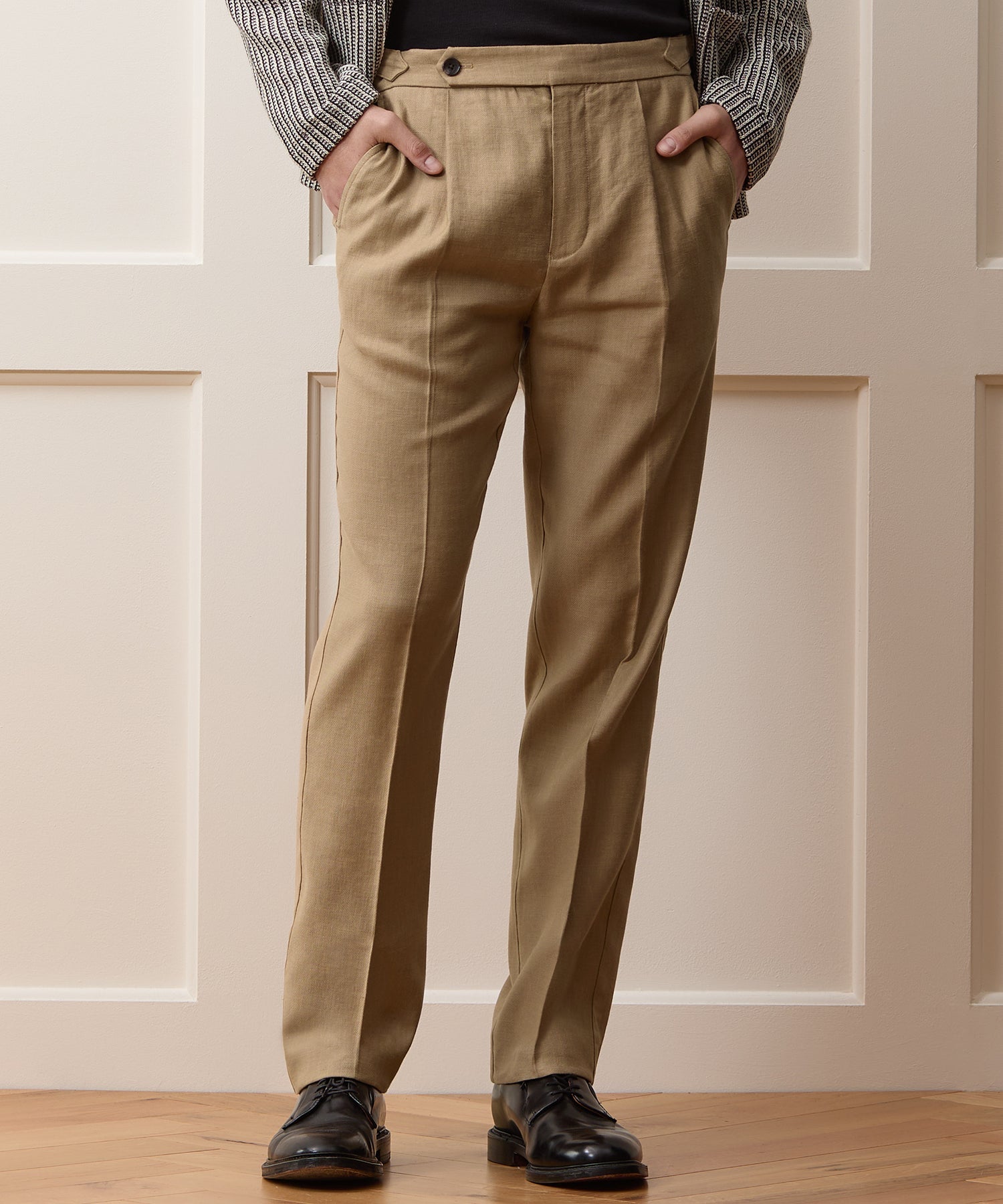 Italian Linen Side Tab Trouser