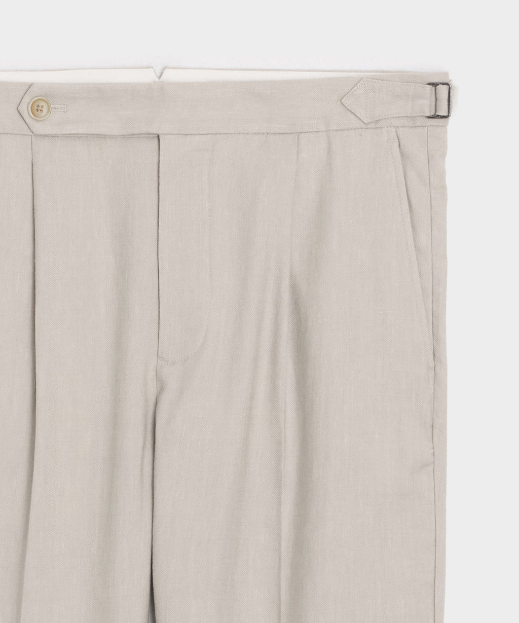 Italian Linen Side Tab Trouser