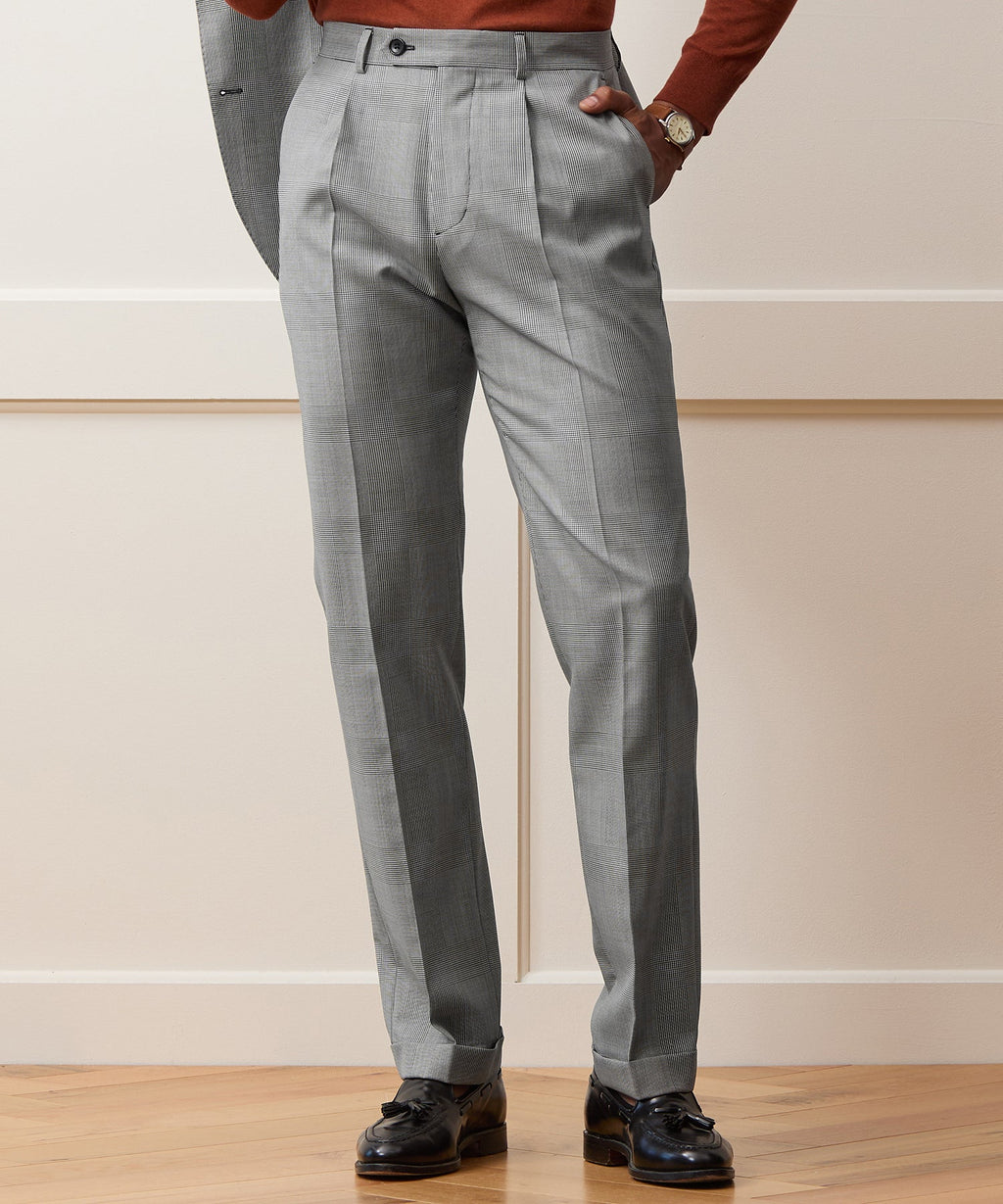Italian Wool Glen Plaid Madison Trouser