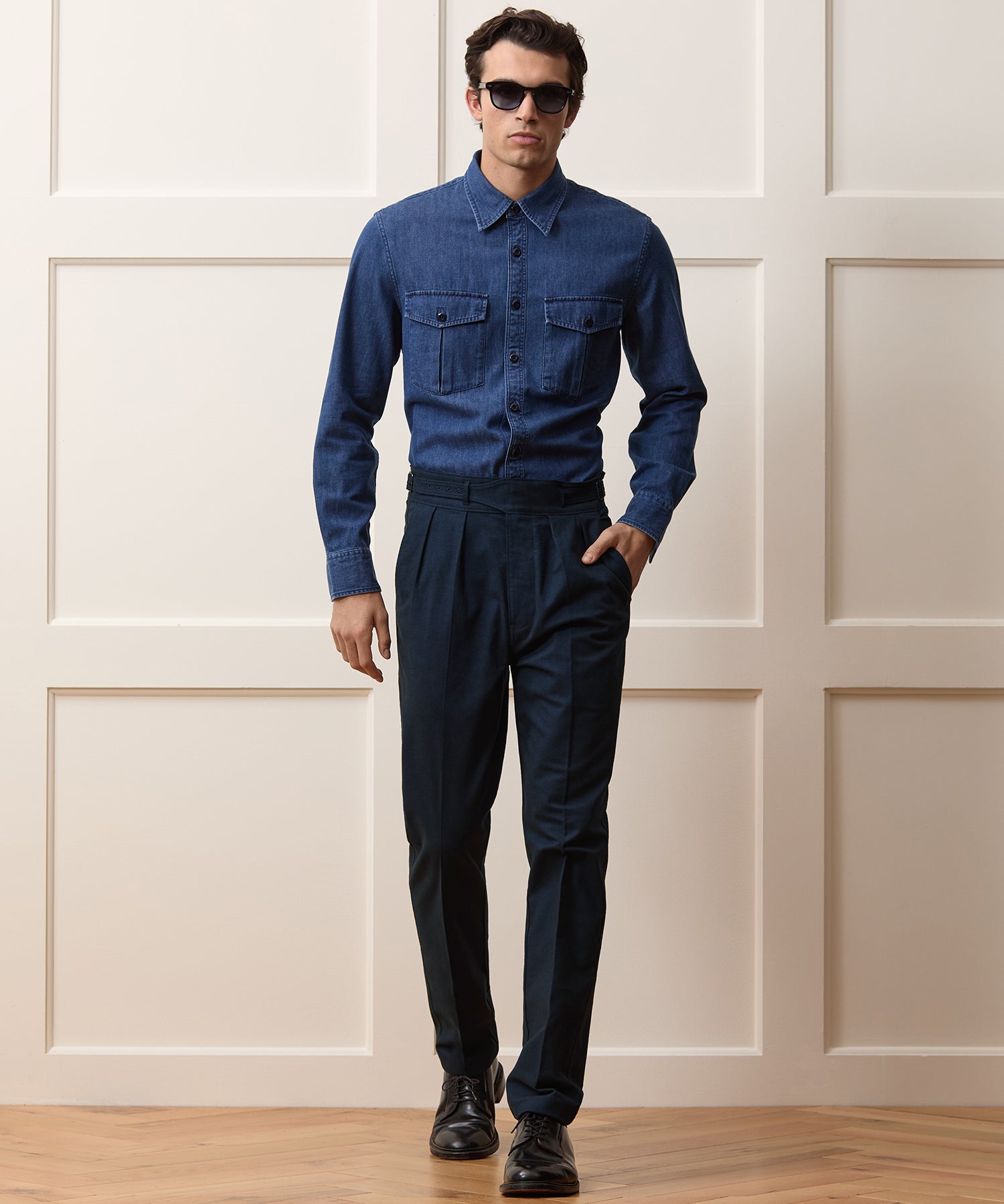 Italian Heathered Cotton Gurkha Trouser