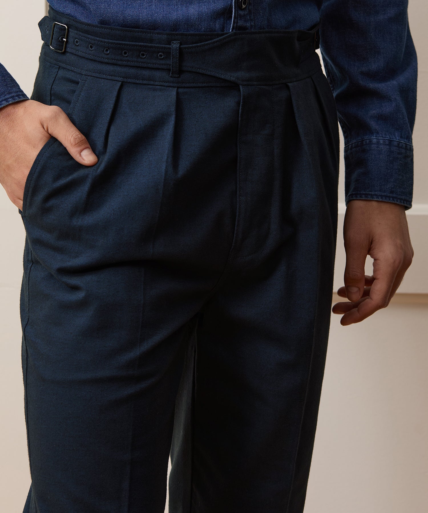 Italian Heathered Cotton Gurkha Trouser