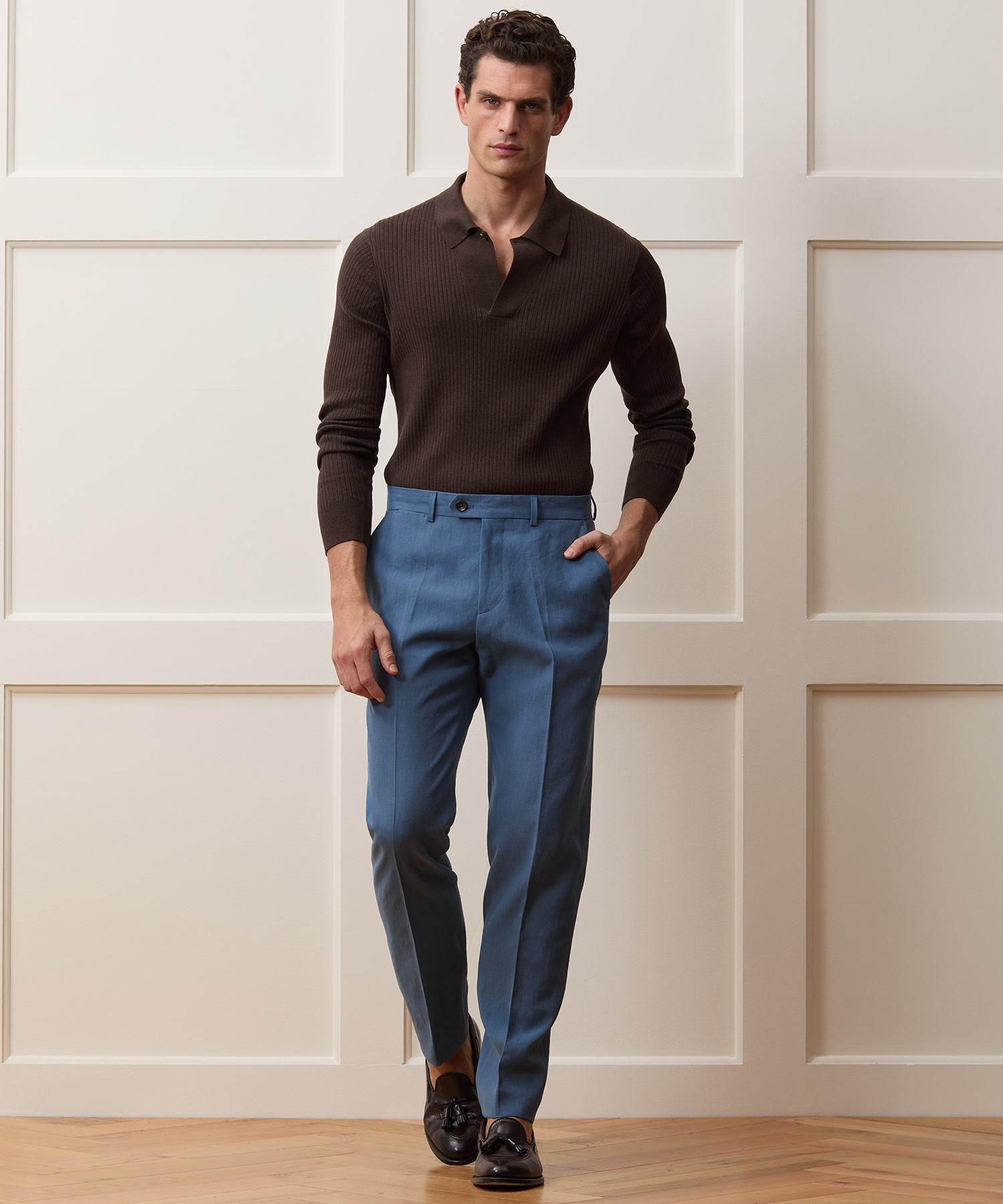 Italian Sueded Linen Sutton Trouser