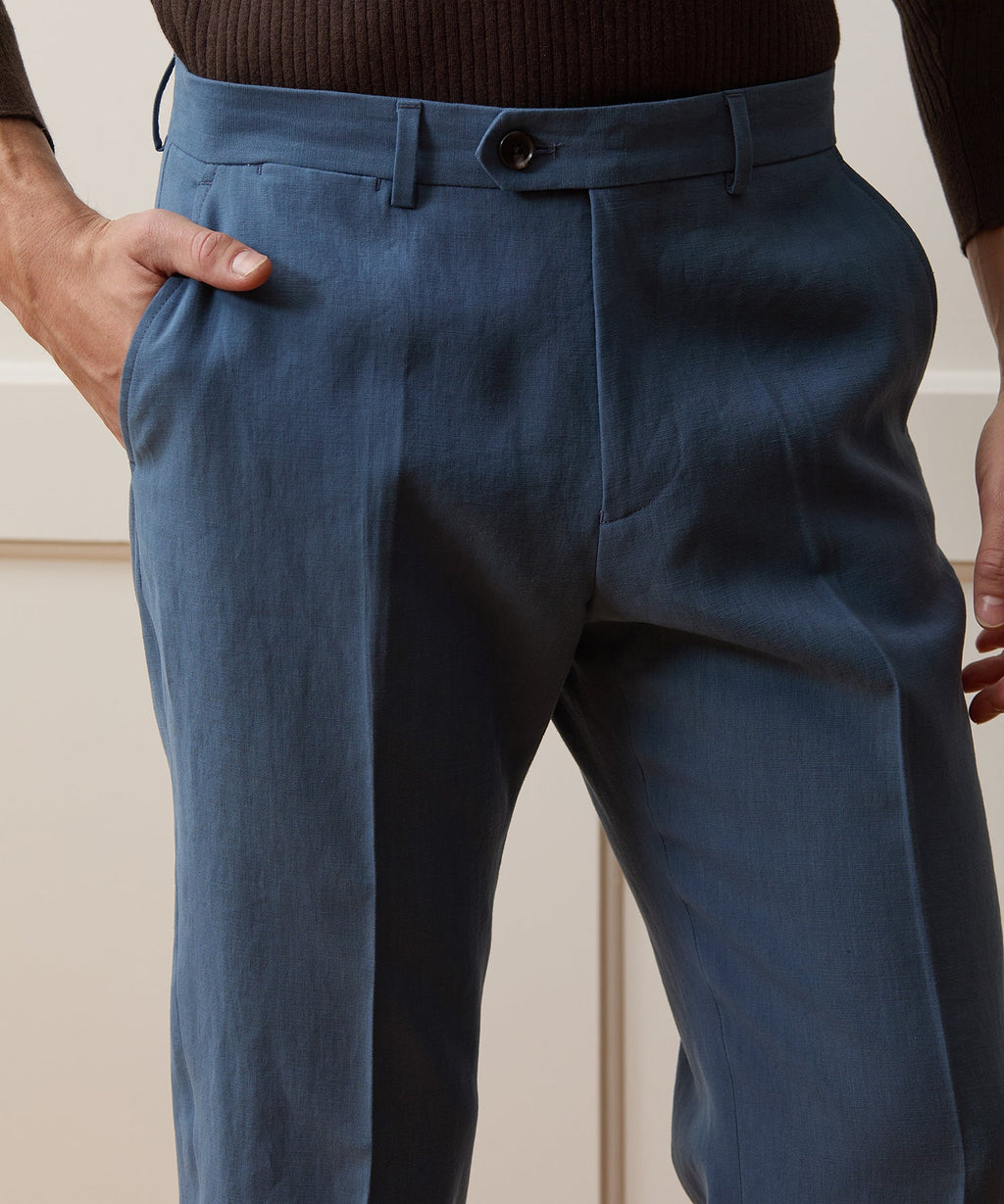 Italian Sueded Linen Sutton Trouser