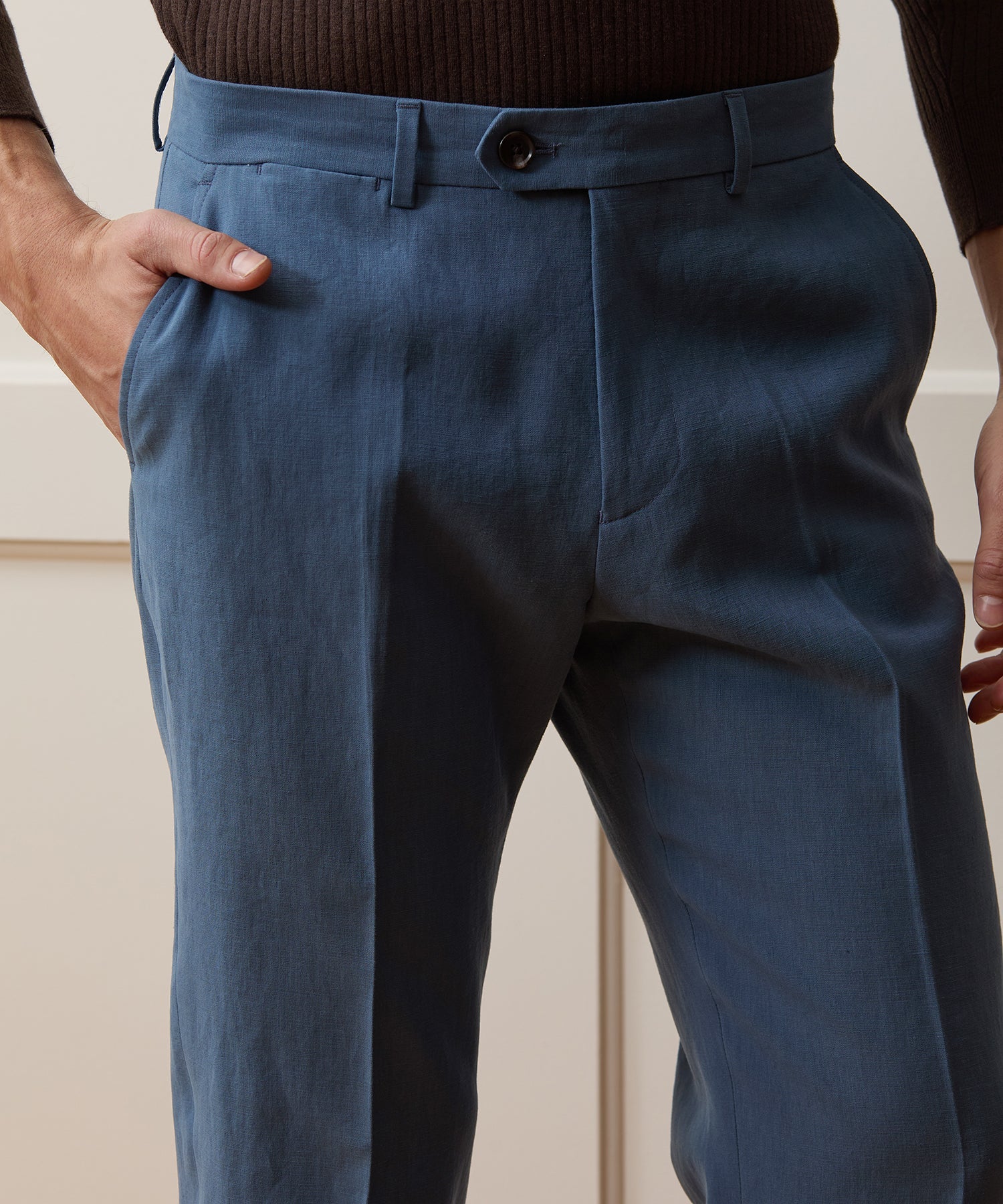 Italian Sueded Linen Sutton Trouser