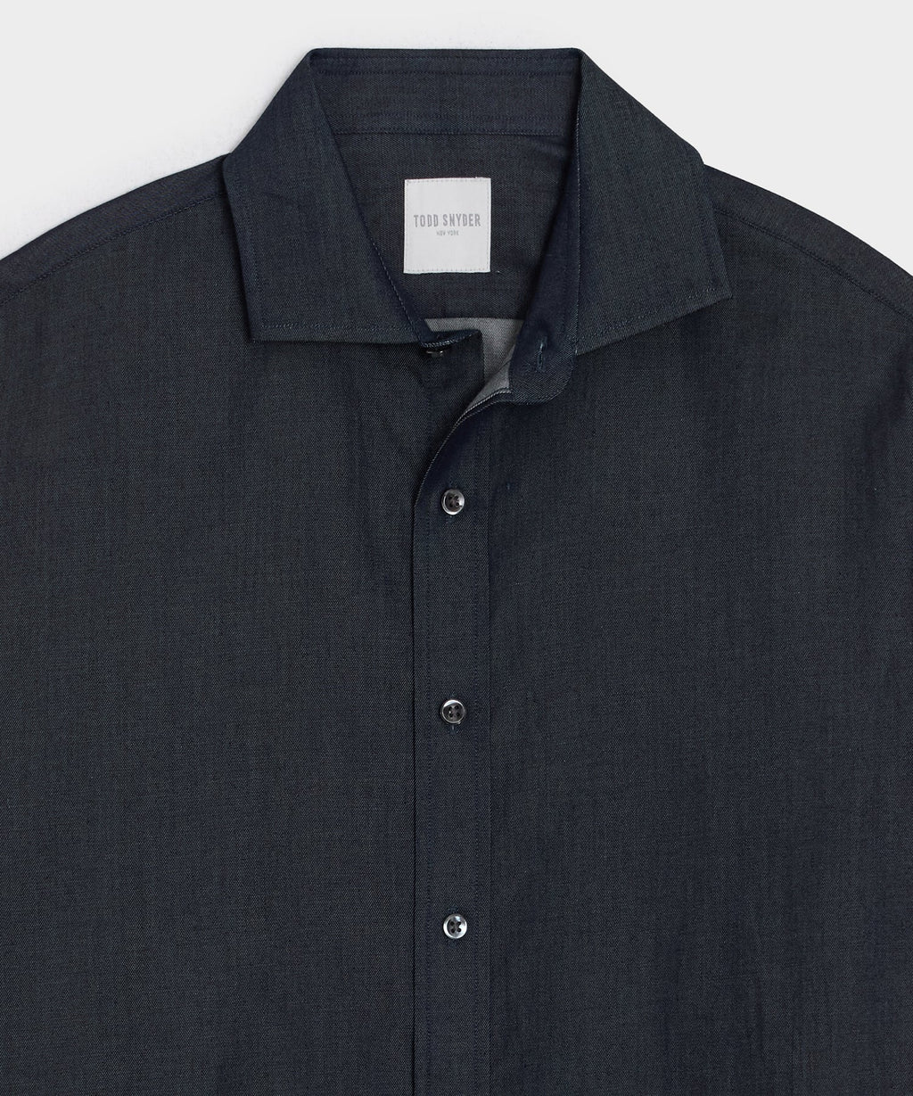 Chambray Spread Collar Dress Shirt