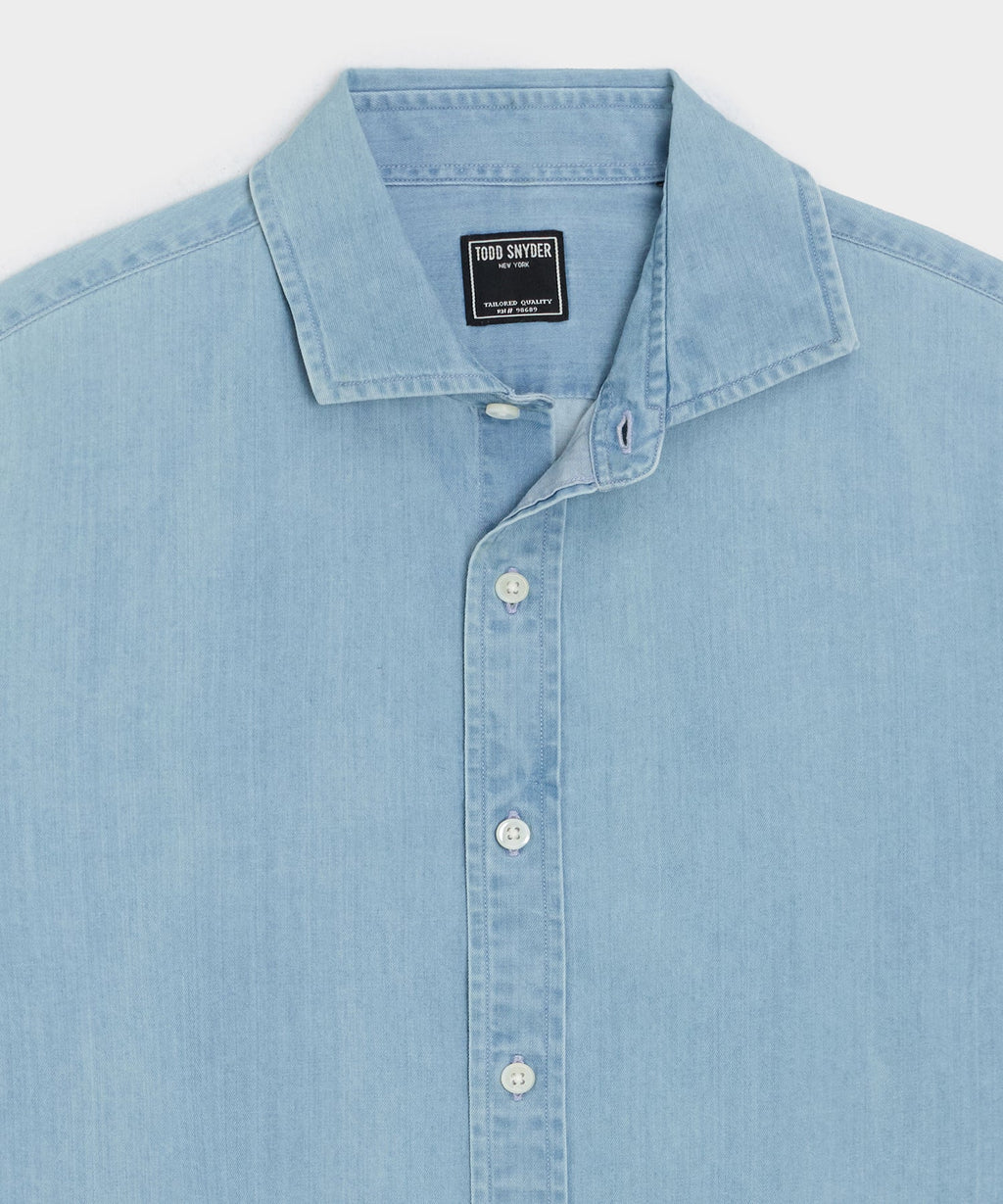 Chambray Spread Collar Dress Shirt
