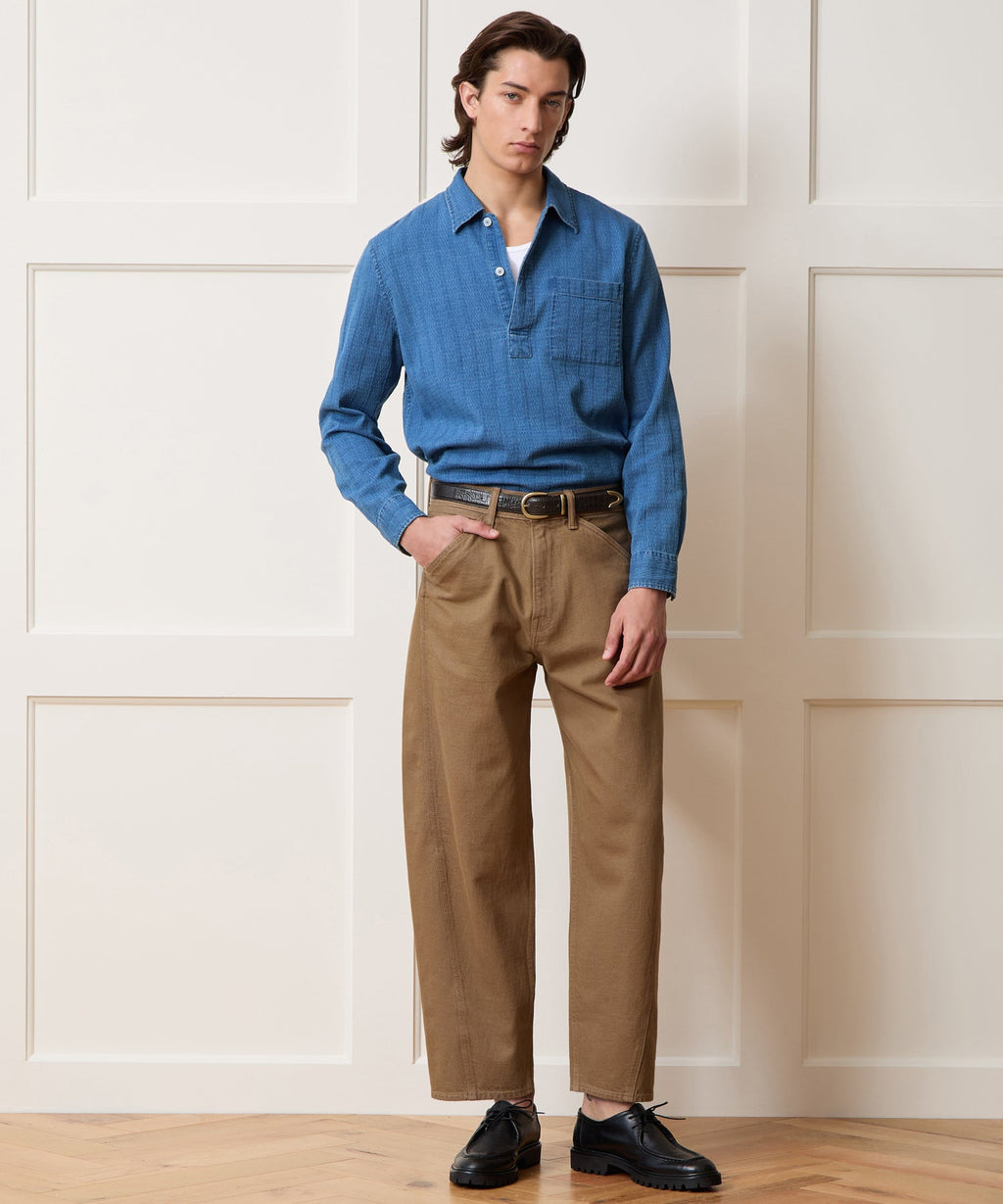 Jacquard Denim Popover