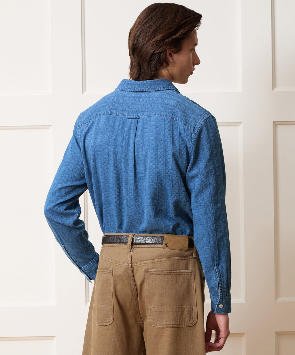 Jacquard Denim Popover