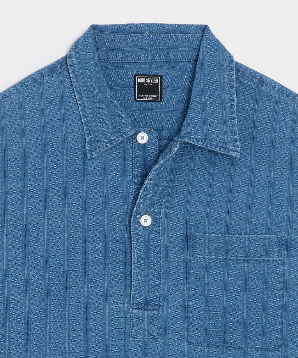 Jacquard Denim Popover