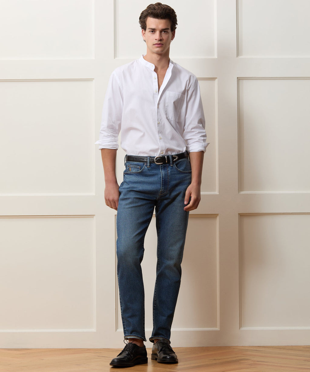 Poplin Band Collar Shirt