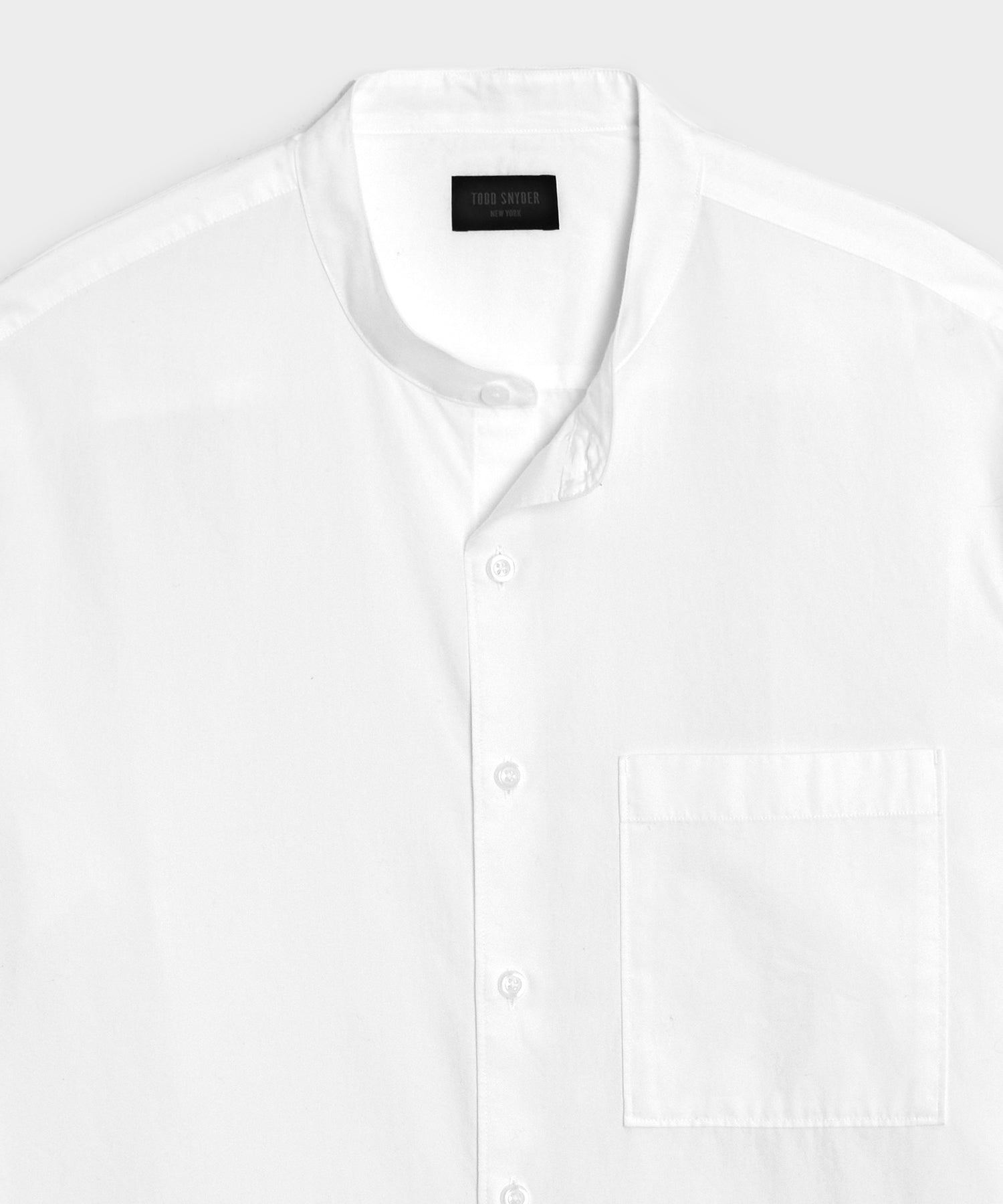 Poplin Band Collar Shirt