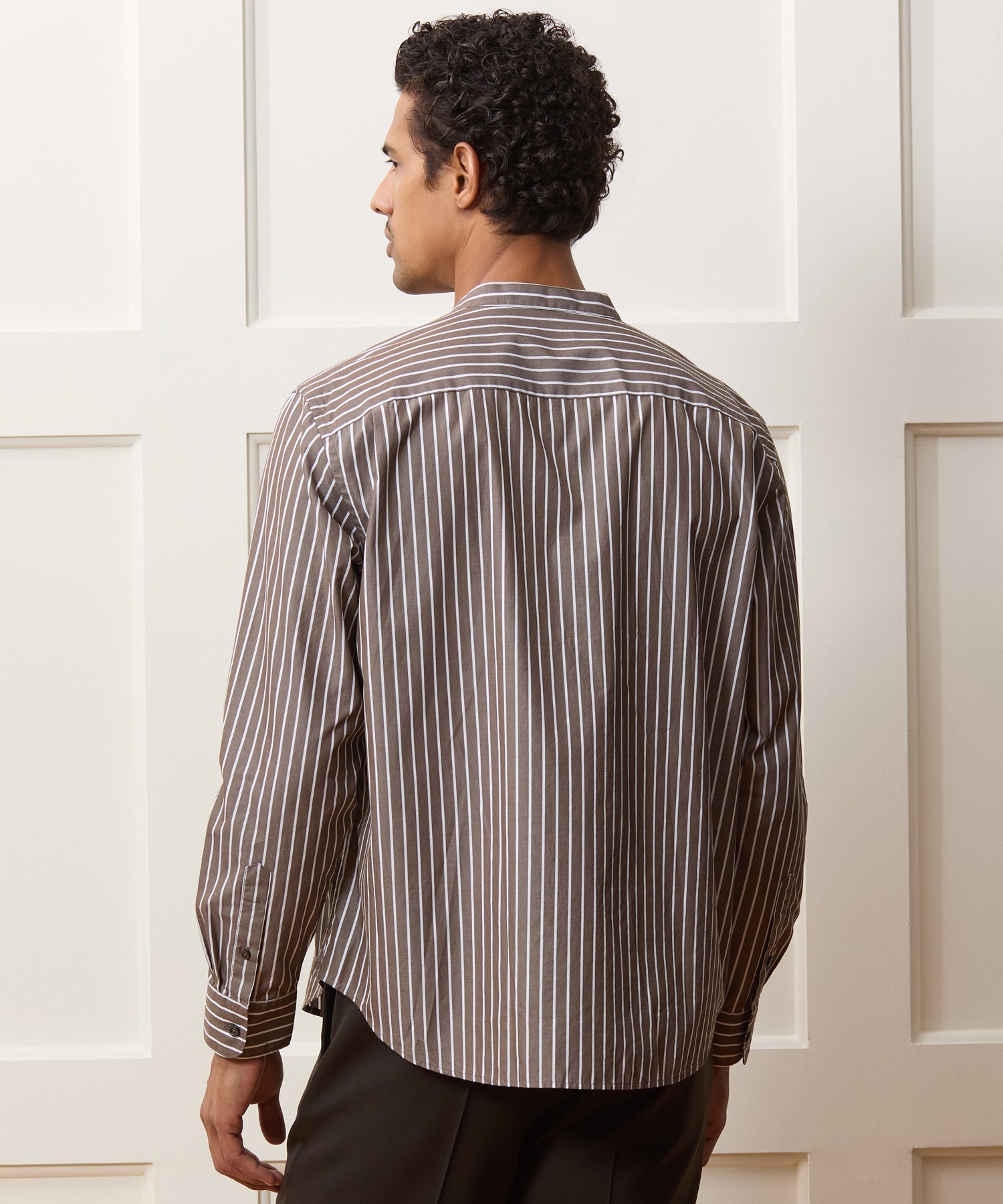 Poplin Band Collar Shirt