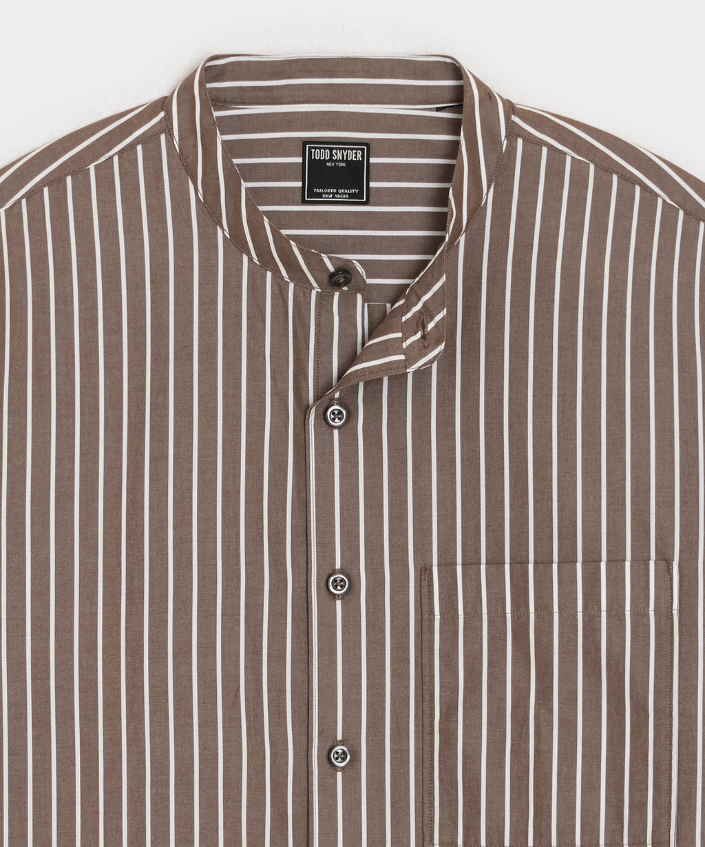 Poplin Band Collar Shirt