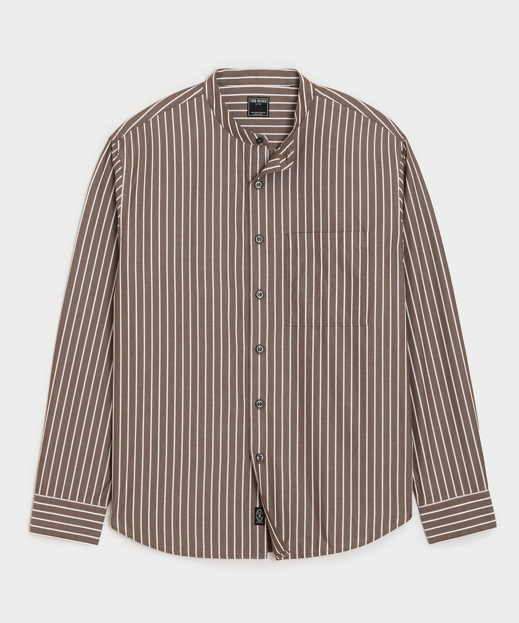 Poplin Band Collar Shirt