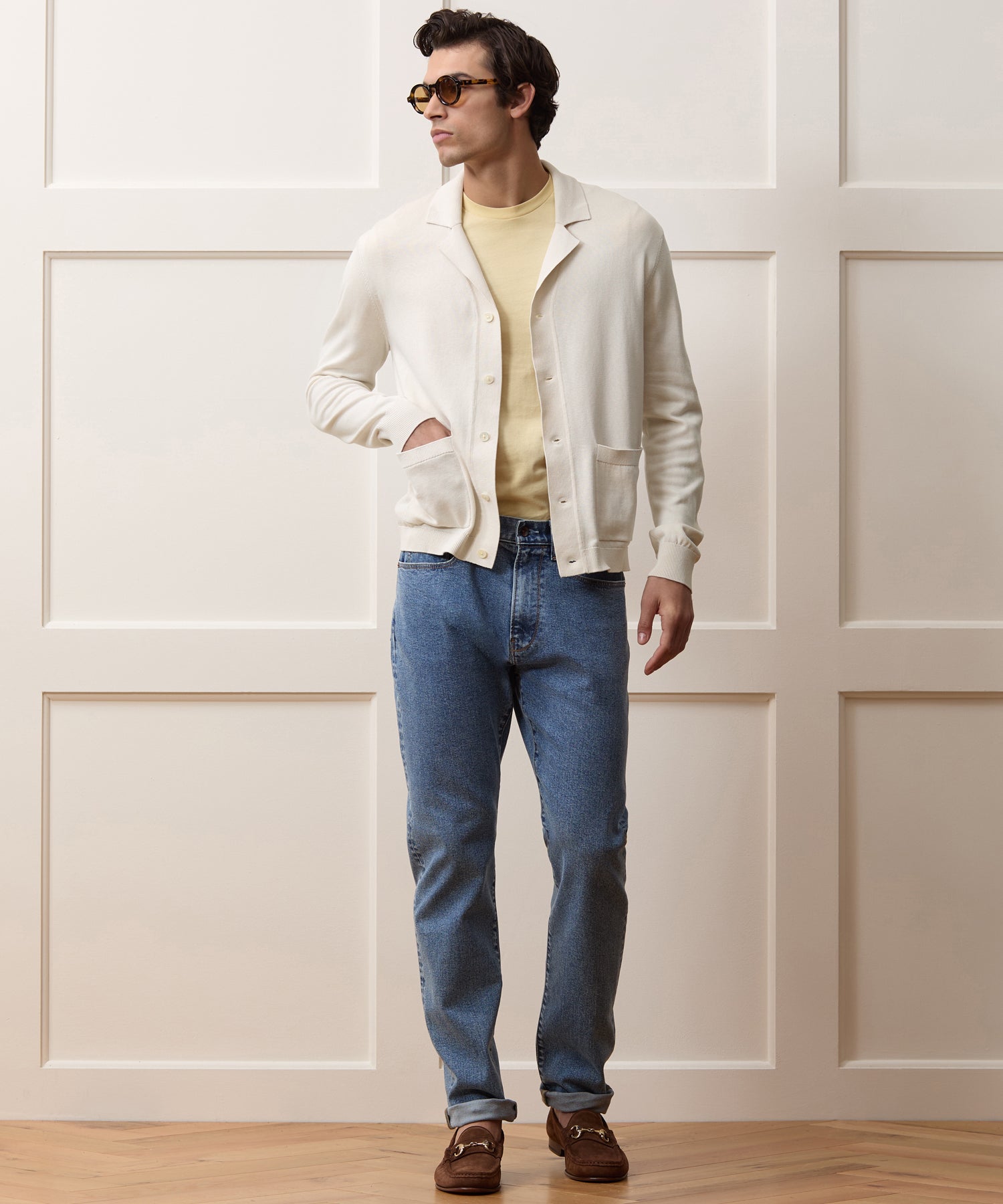 Silk-Cotton Sweater Jacket