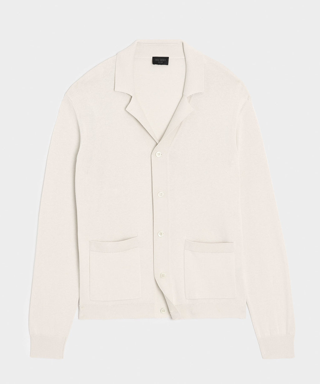 Silk-Cotton Sweater Jacket
