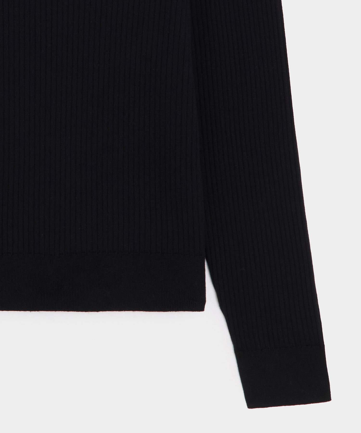 Ribbed Cotton-Cashmere Sweater Polo