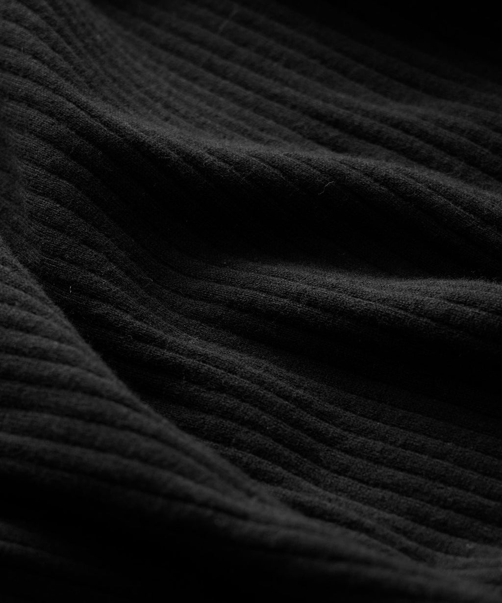 Ribbed Cotton-Cashmere Sweater Polo