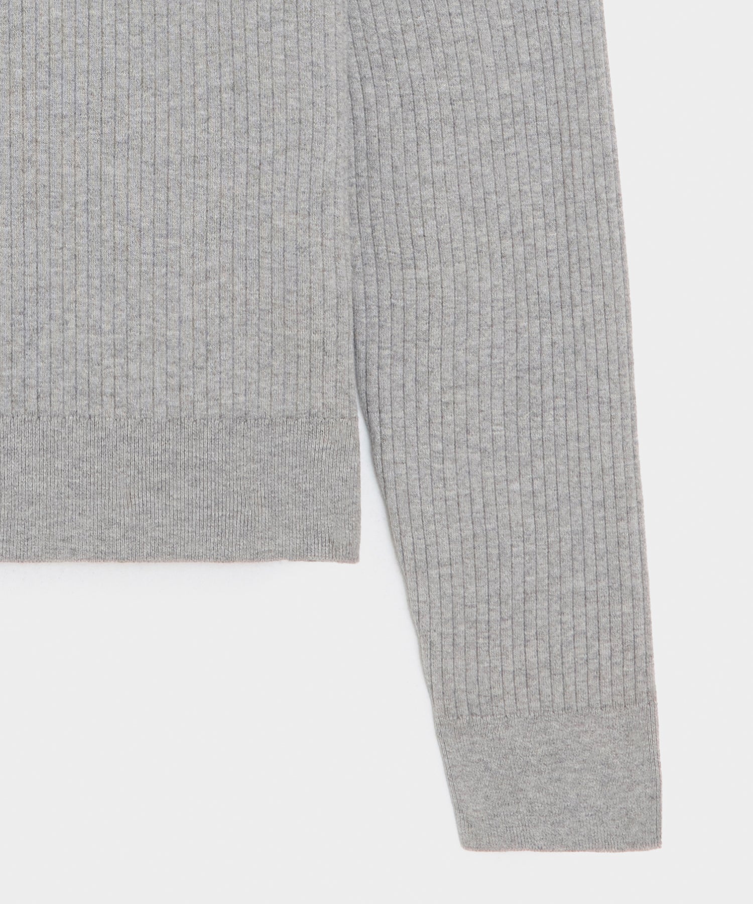 Ribbed Cotton-Cashmere Sweater Polo